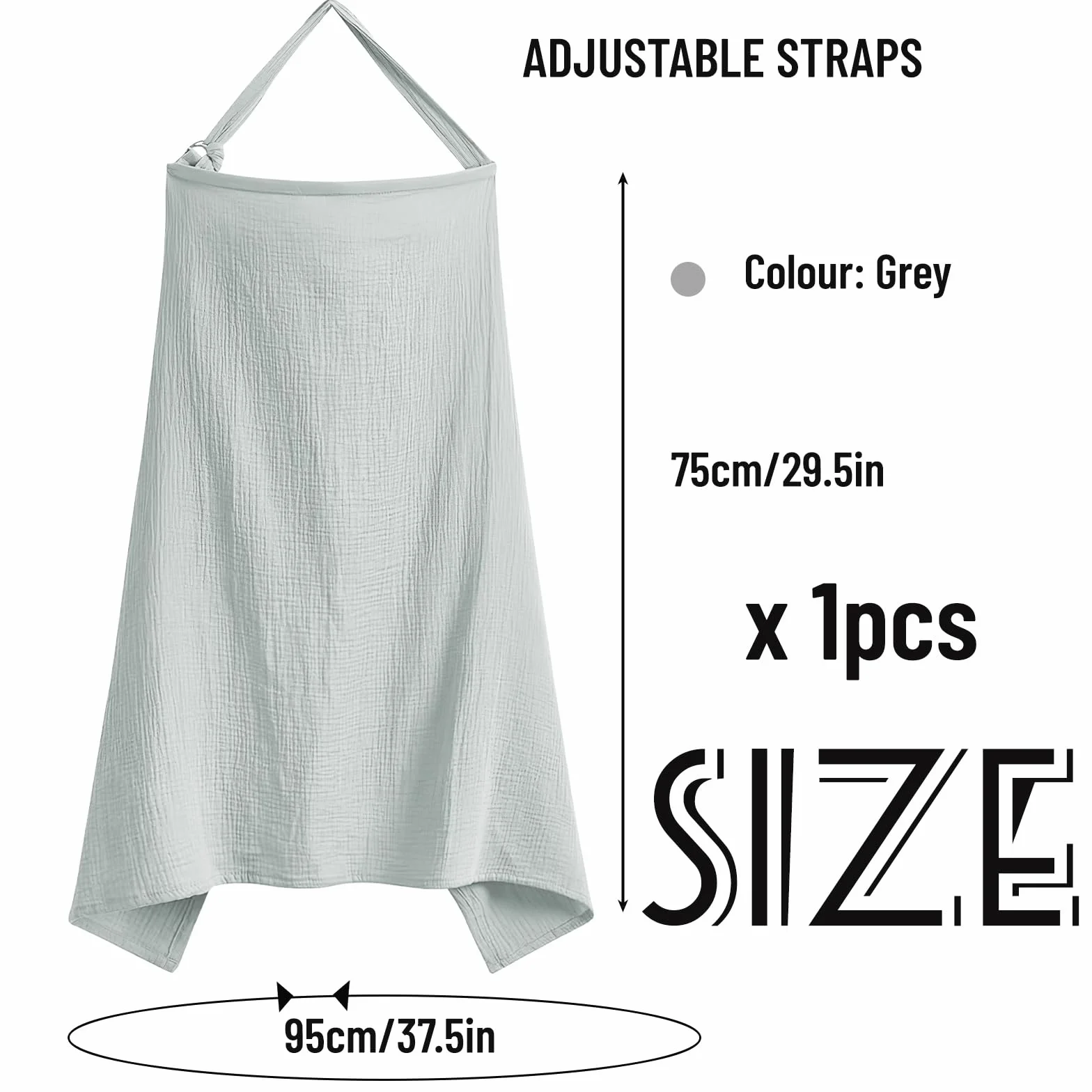 Cape Allaitement en Mousseline pour Bébé, Coque d'Intimité Totale