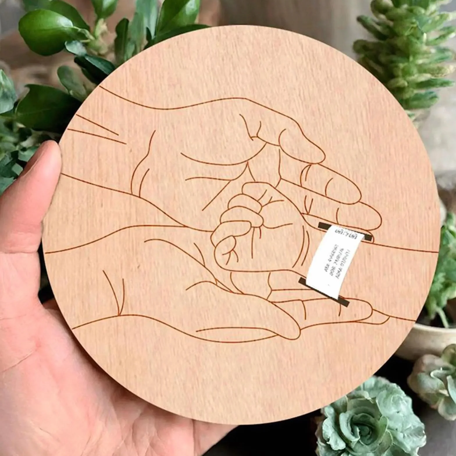 Support de bracelet en bois fait à la main pour bébé souvenir photographie tableau d'annonce