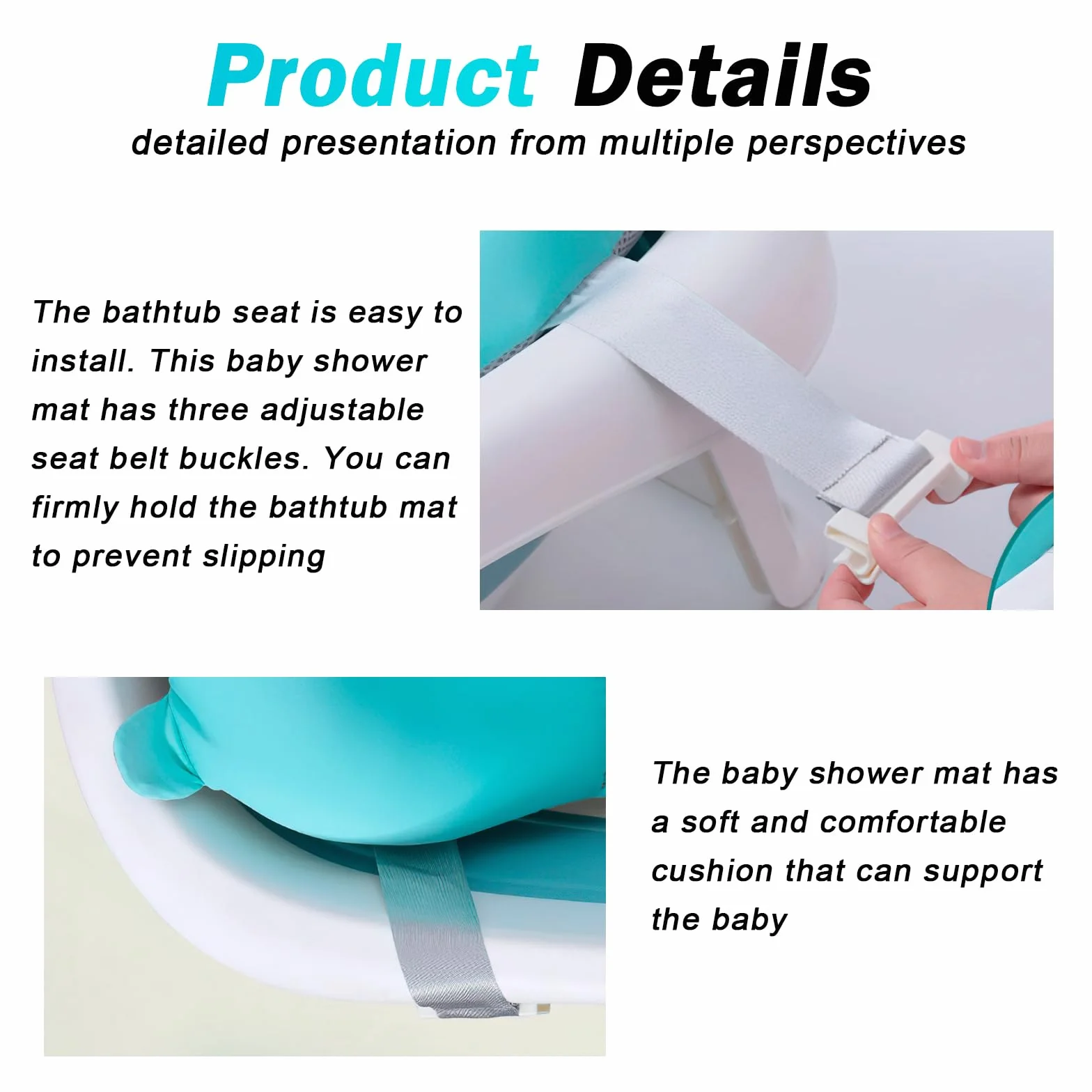 Siège de bain pour bébé 0-12 mois bleu