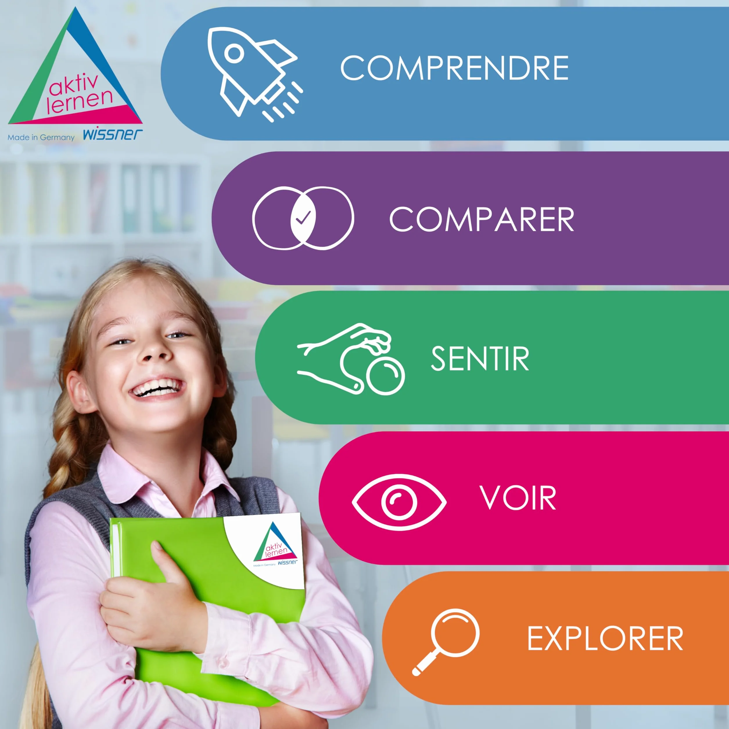 WISSNER Set de calcul décimal de base 121 pièces RE-Plastic