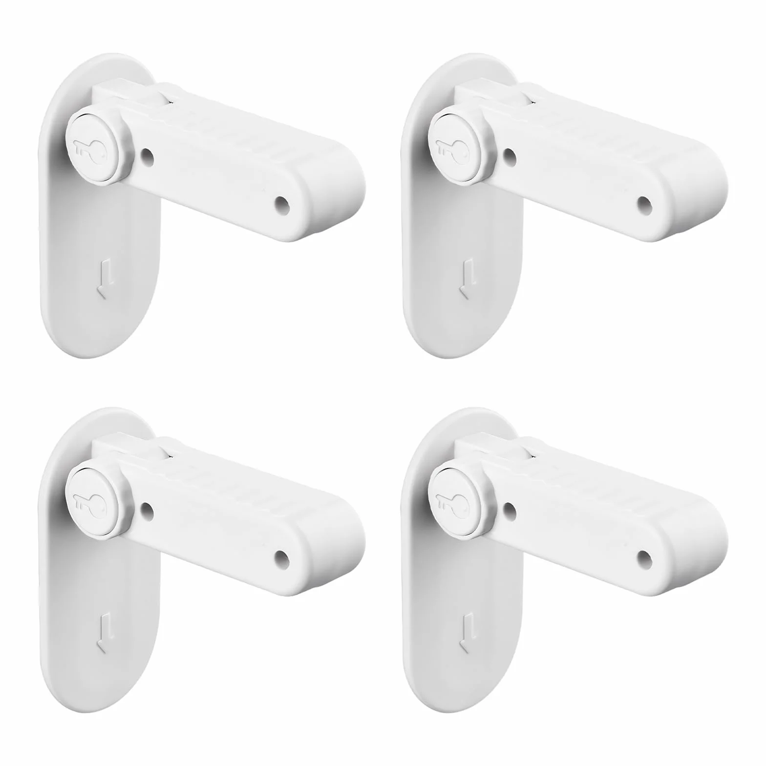 Verrou de Levier de Porte à L'Épreuve des Enfants Petproof, Serrure de Poignée de Sécurité pour Bébé, Sans Outils ni Perçage, Blanc