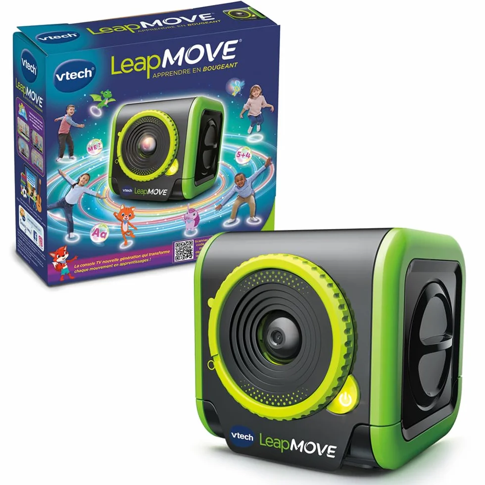 VTech LeapMOVE Console TV Éducative avec 25 Aventures et Jeux Éducatifs, Plug & Play USB-C/HDMI, Cadeau Enfant Dès 4 Ans