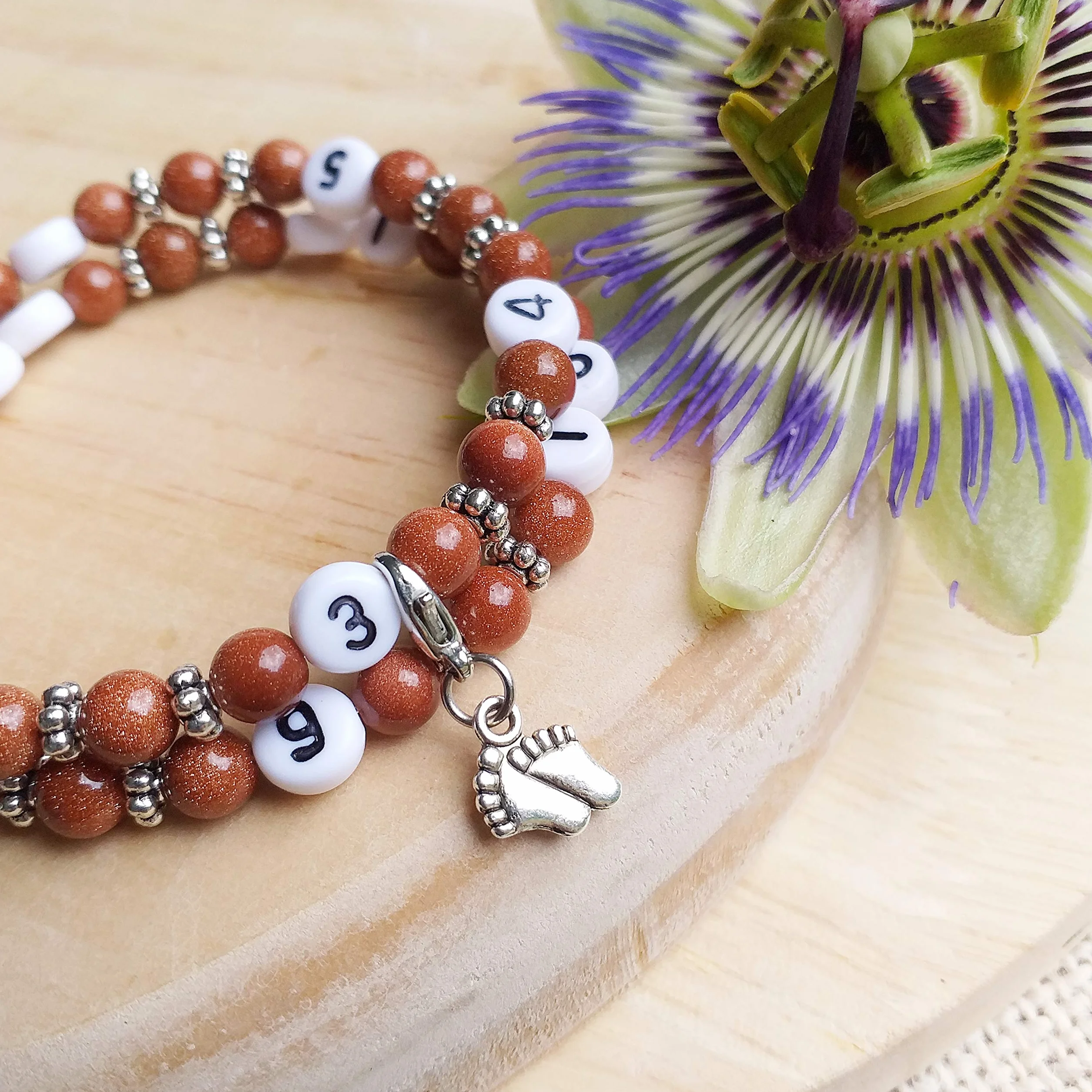 Bracelet d'allaitement pierre du soleil Thom - suivi heure tétée biberon