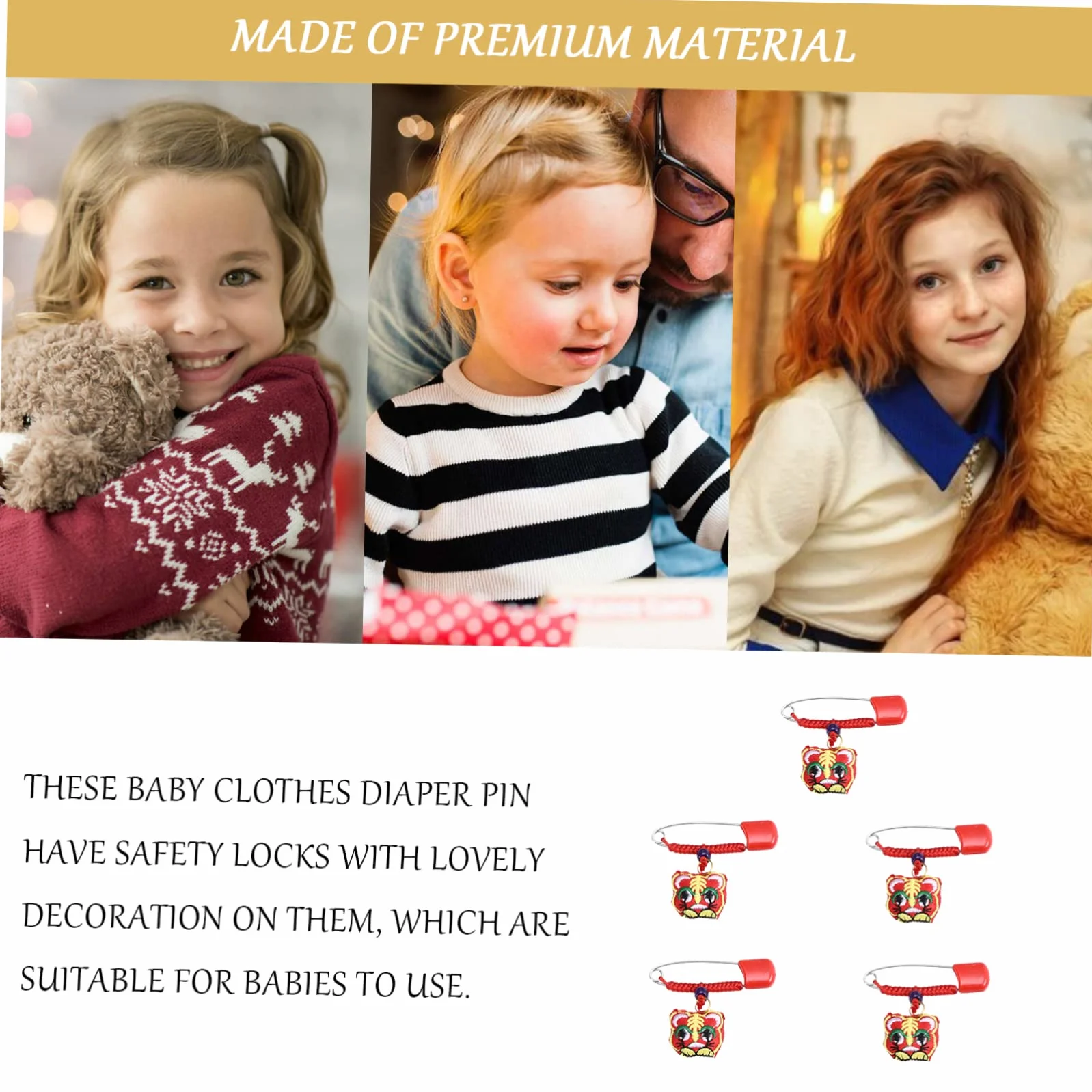Toyvian 5 Pièces Épingles De Sûreté pour Bébé Épingle à Couches Décoration
