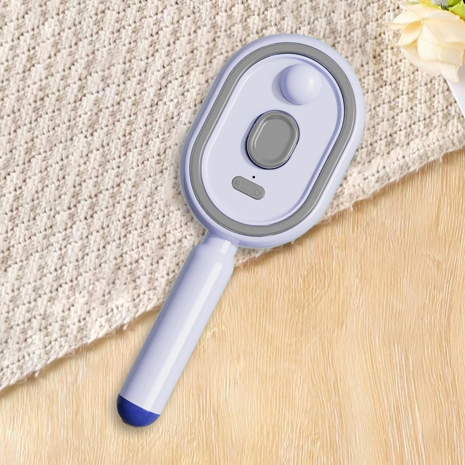 Brosse électrique démêlante par vibration coussin d'air rouge clair pour cheveux mouillés