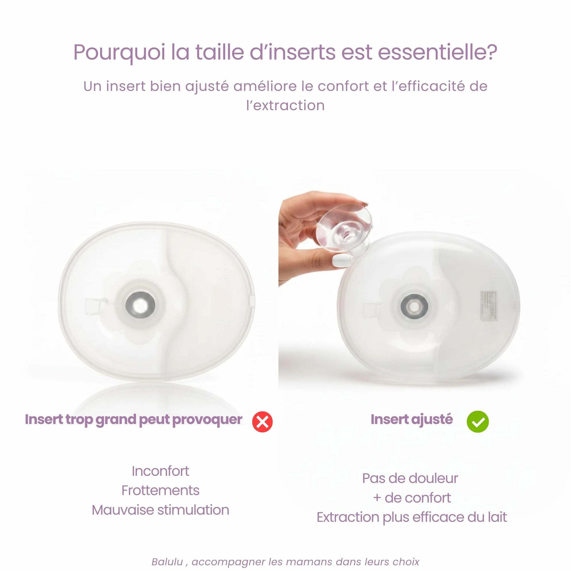 BALULU Inserts pour tire-lait 11-22mm compatibles bride 24mm 27mm Téterelles 13mm