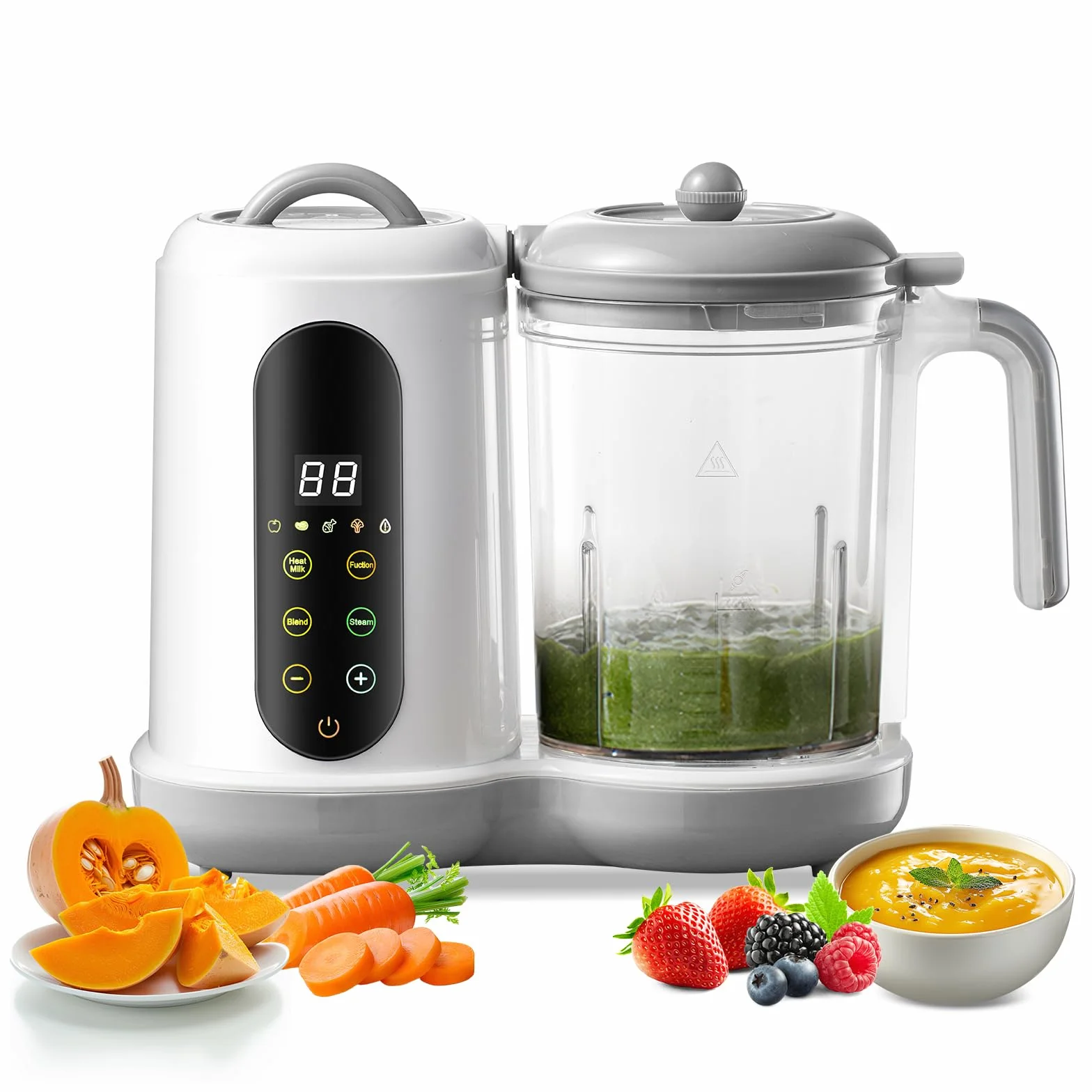 Robot Cuiseur Bébé Mixeur Vapeur 400ML Écran Tactile Nettoyage Automatique