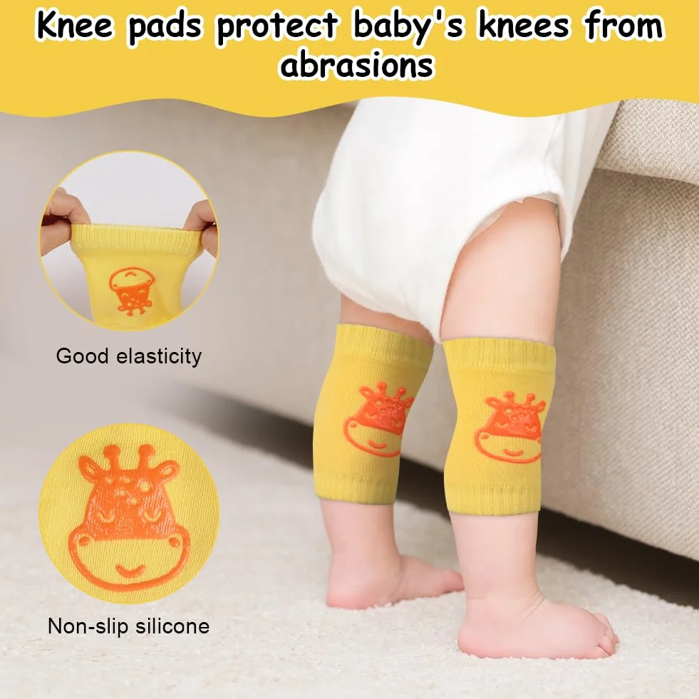 Vicloon Coussin de Protection de la Tête pour Bébé Réglable avec Genouillères, Harnais de Sécurité 4-24 Mois Tigre Orange