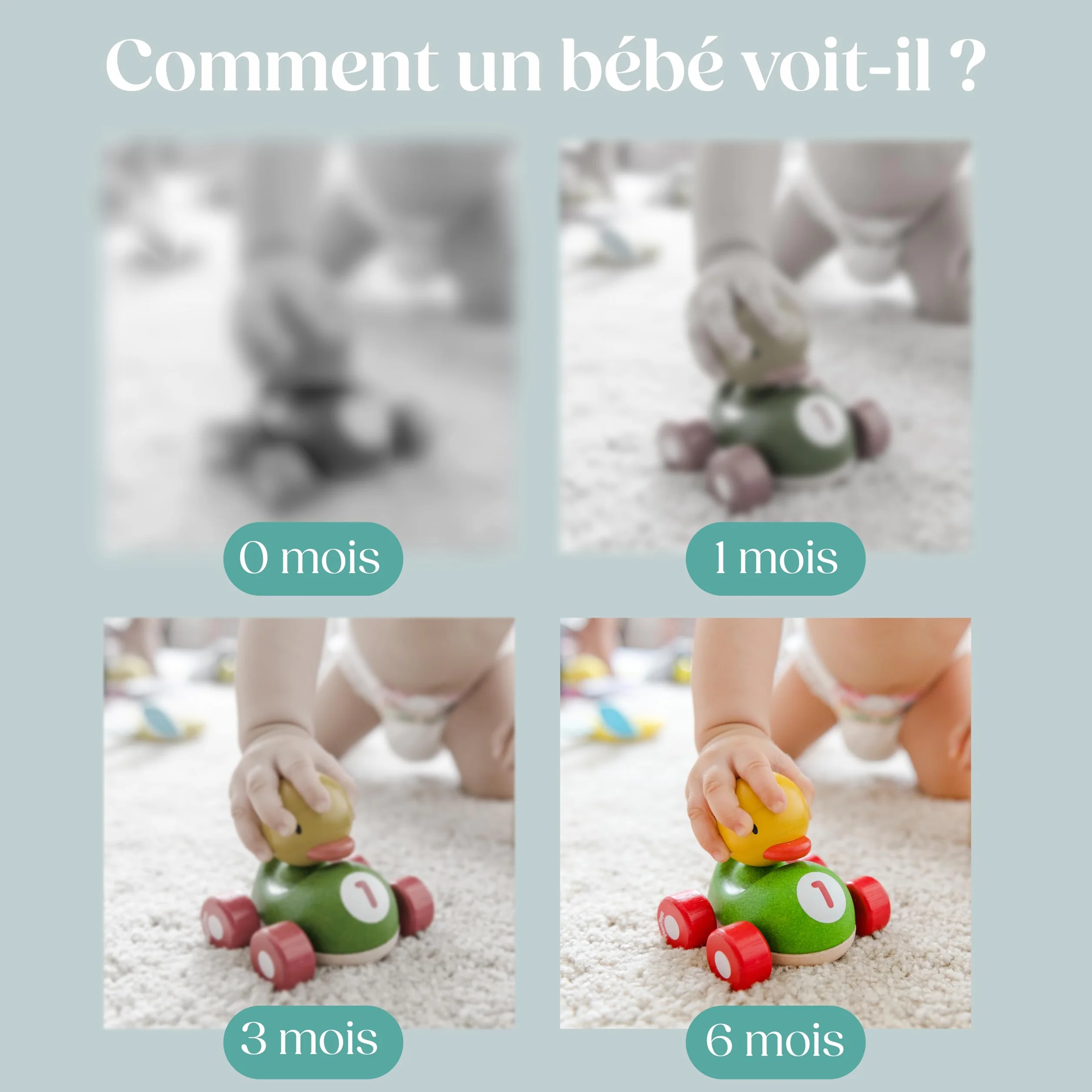 Livre Tissu Bébé Éveil 0-12 Mois Montessori Noir et Blanc Sensoriel Cadeau