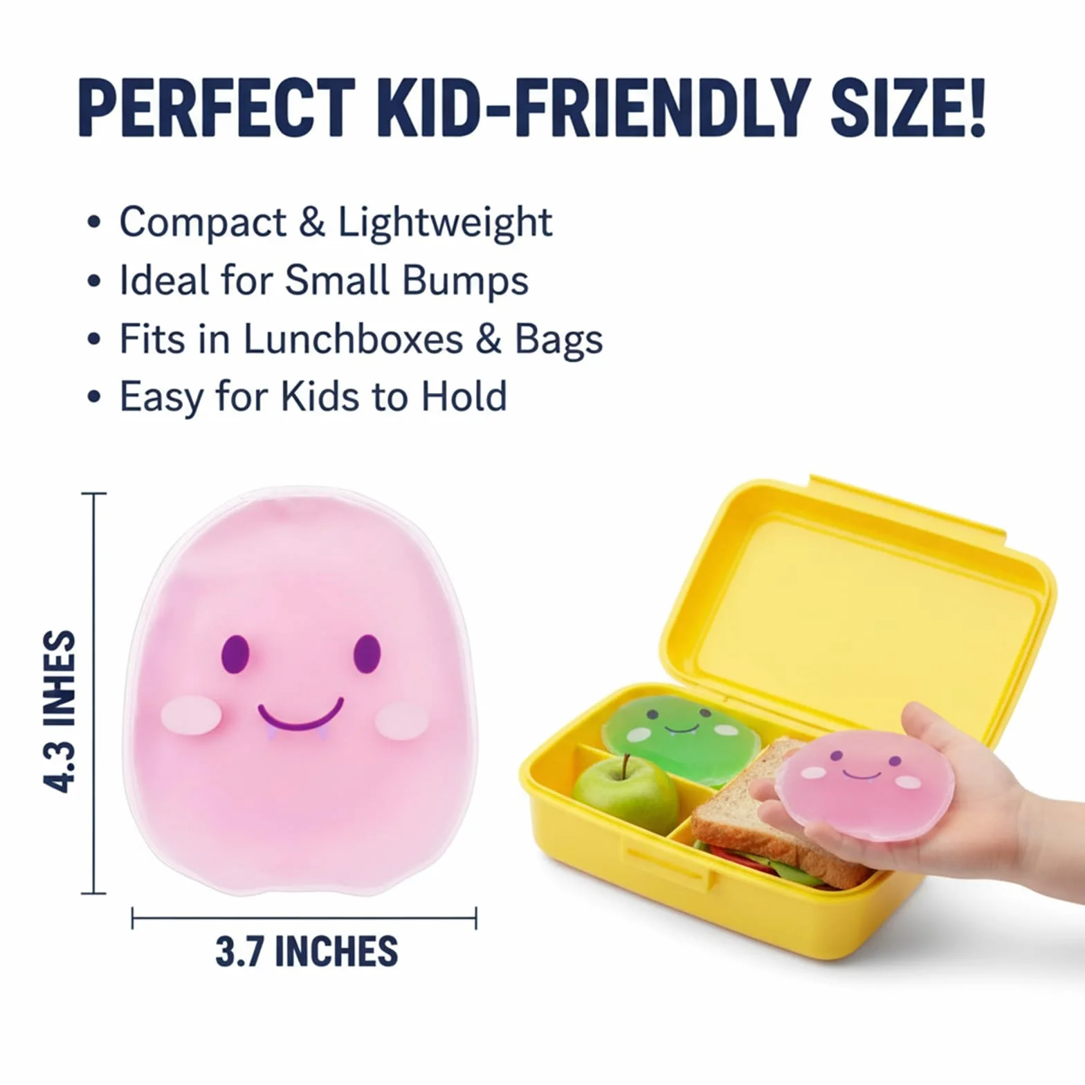 Lot de 8 blocs de glace pour enfants blessés, poche de glace avec housse souple