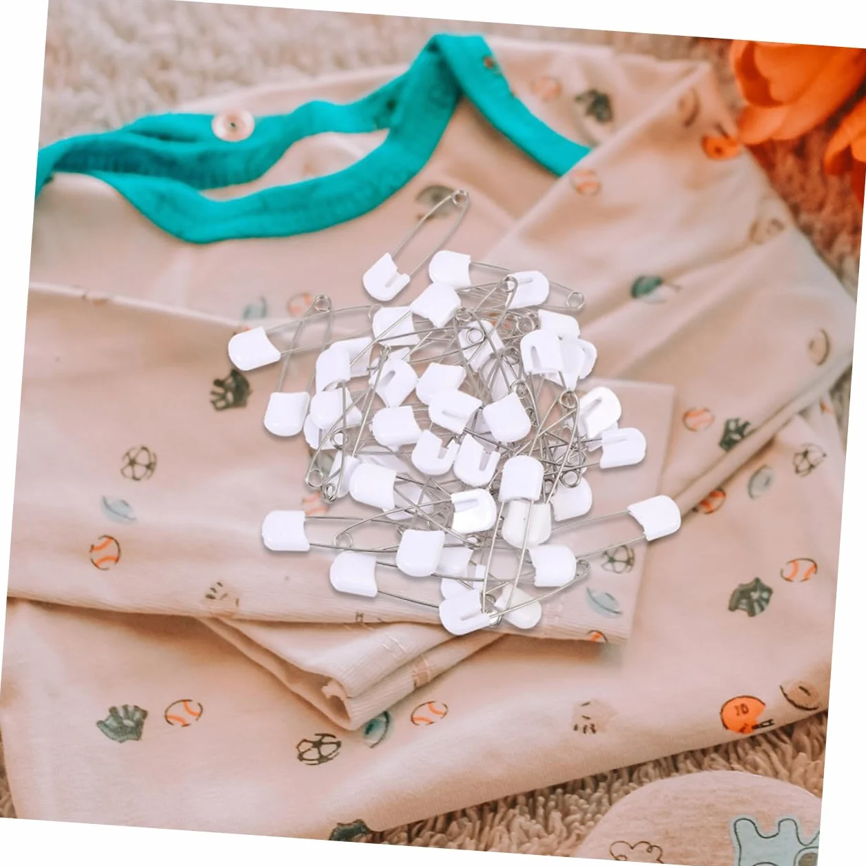 Épingles à Nourrice Sécurisées pour Bébés - Lot de 60 pour Couches et Vêtements