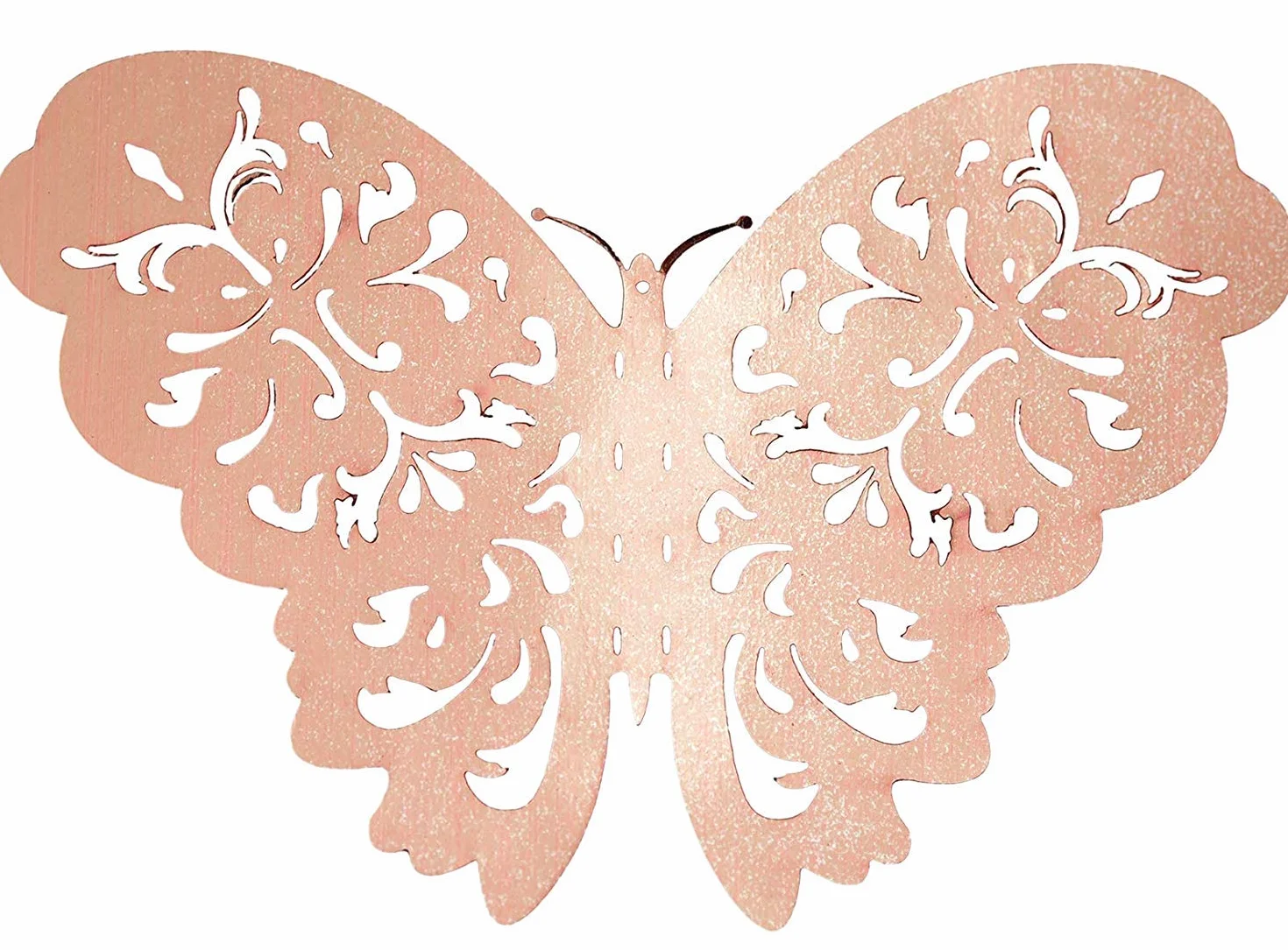 36 Pièces 3D Papillons Décoratifs Autocollants Muraux DIY Art Stickers Chambre Bébé (Rose Rouge)