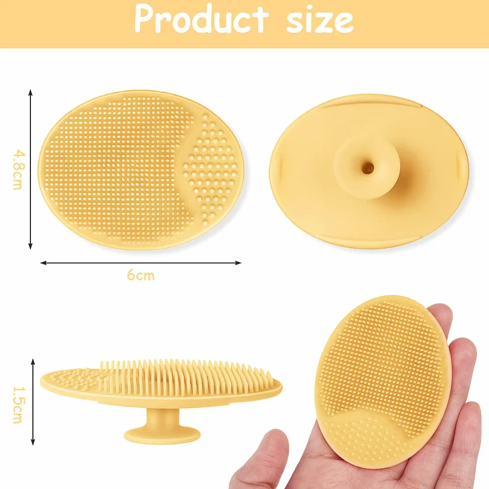 Aolso brosses de bain pour bébé 3PCS silicone exfoliante et massage