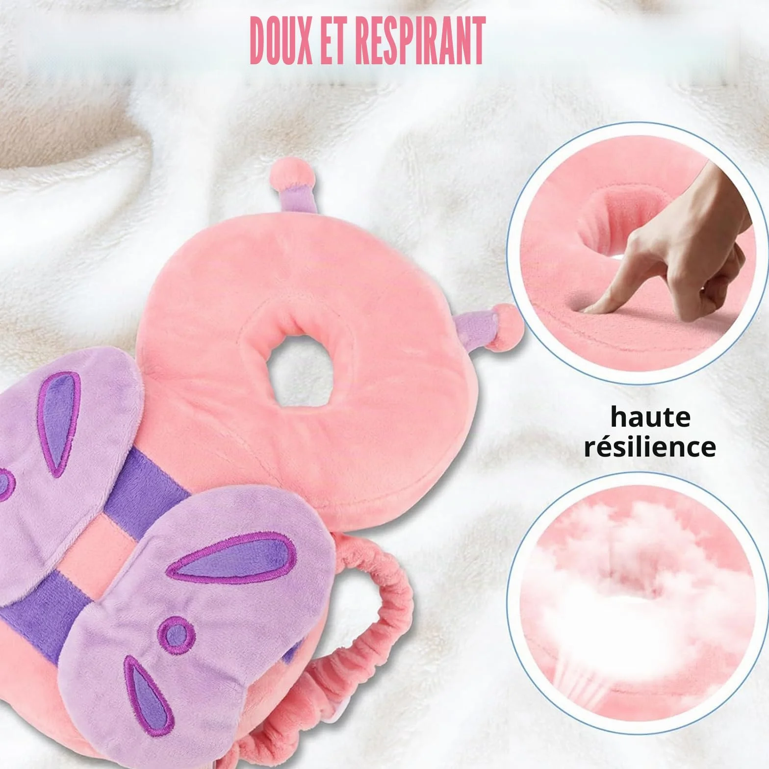 Coussin de Protection de Tête de Bébé Réglable pour Apprentissage Rampe et Marche