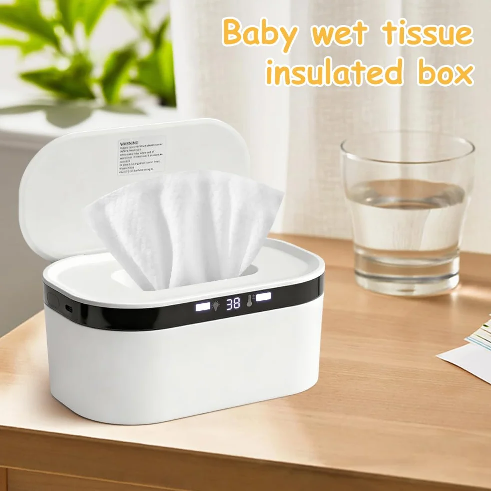 Chauffe-lingettes humides 10 W USB 3 niveaux de chauffage rapide veilleuse intégrée pour bébé