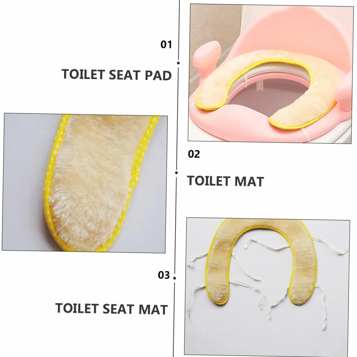 Coussin de Toilette Flanelle pour Garçon Fille Siège O et U Confortable Chaud Hiver