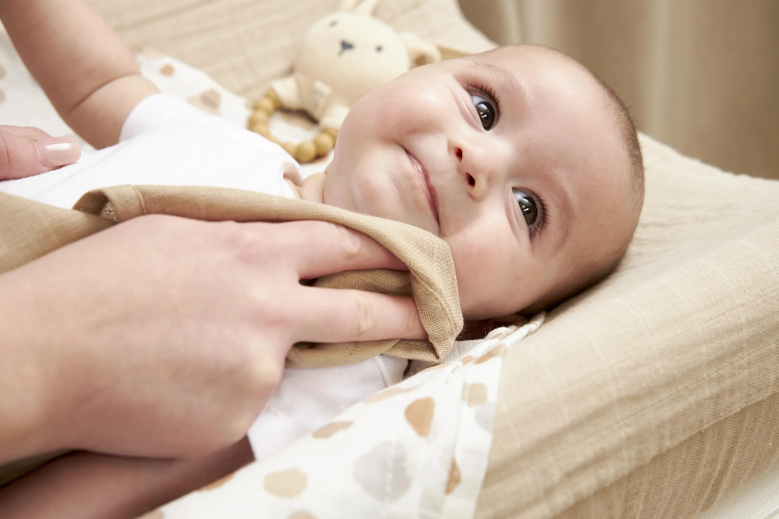 Meyco Baby Chiffons de Mousseline 3 pièces 100% Coton Sable