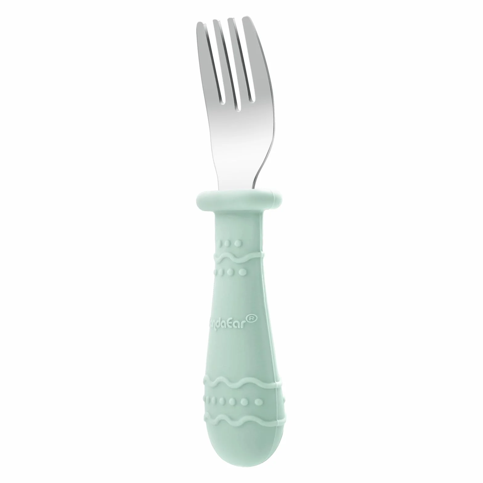 PandaEar Set de Vaisselle pour Bébé - 2 Assiettes Divisées en Silicone avec Ventouse, 2 Cuillères et Fourchettes