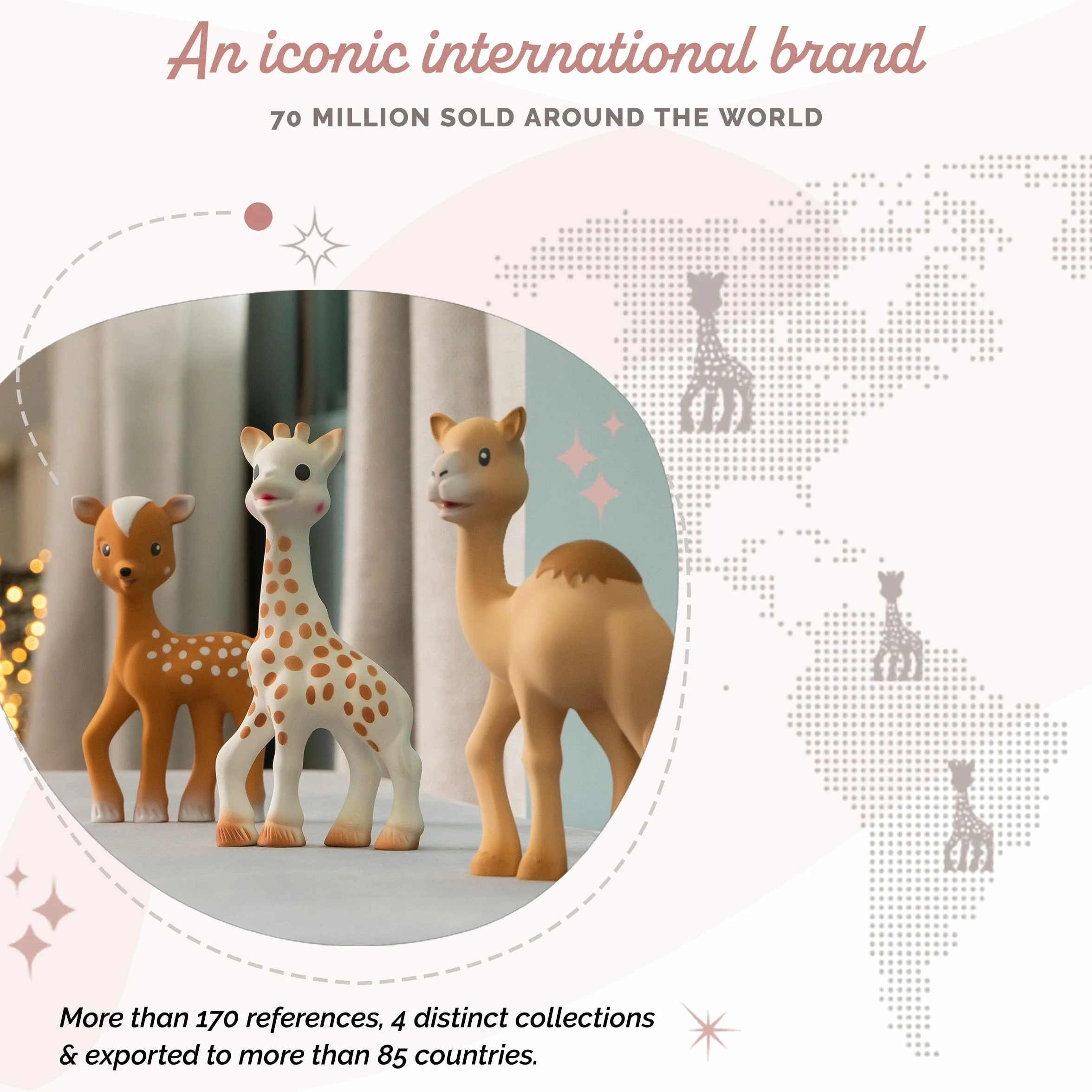 Sophie la Girafe Fanfan le Faon Jouet d'Eveil Bébé Coffret Cadeau 100% Caoutchouc Naturel