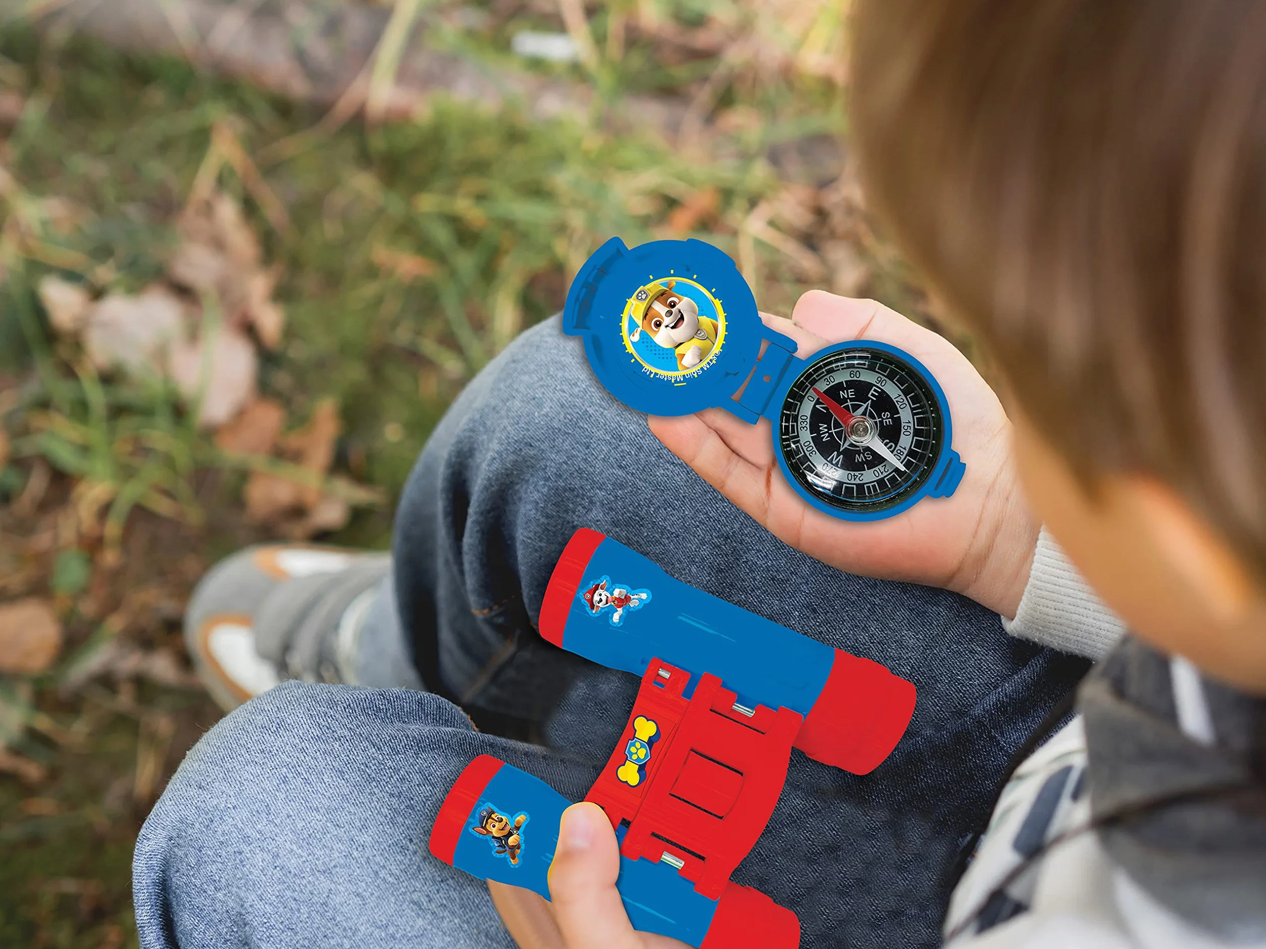 Lexibook La Pat' Patrouille Set d'aventurier Talkies-Walkies 120m Jumelles Lampe-Torche Boussole Bleu/Rouge RPTW12PA