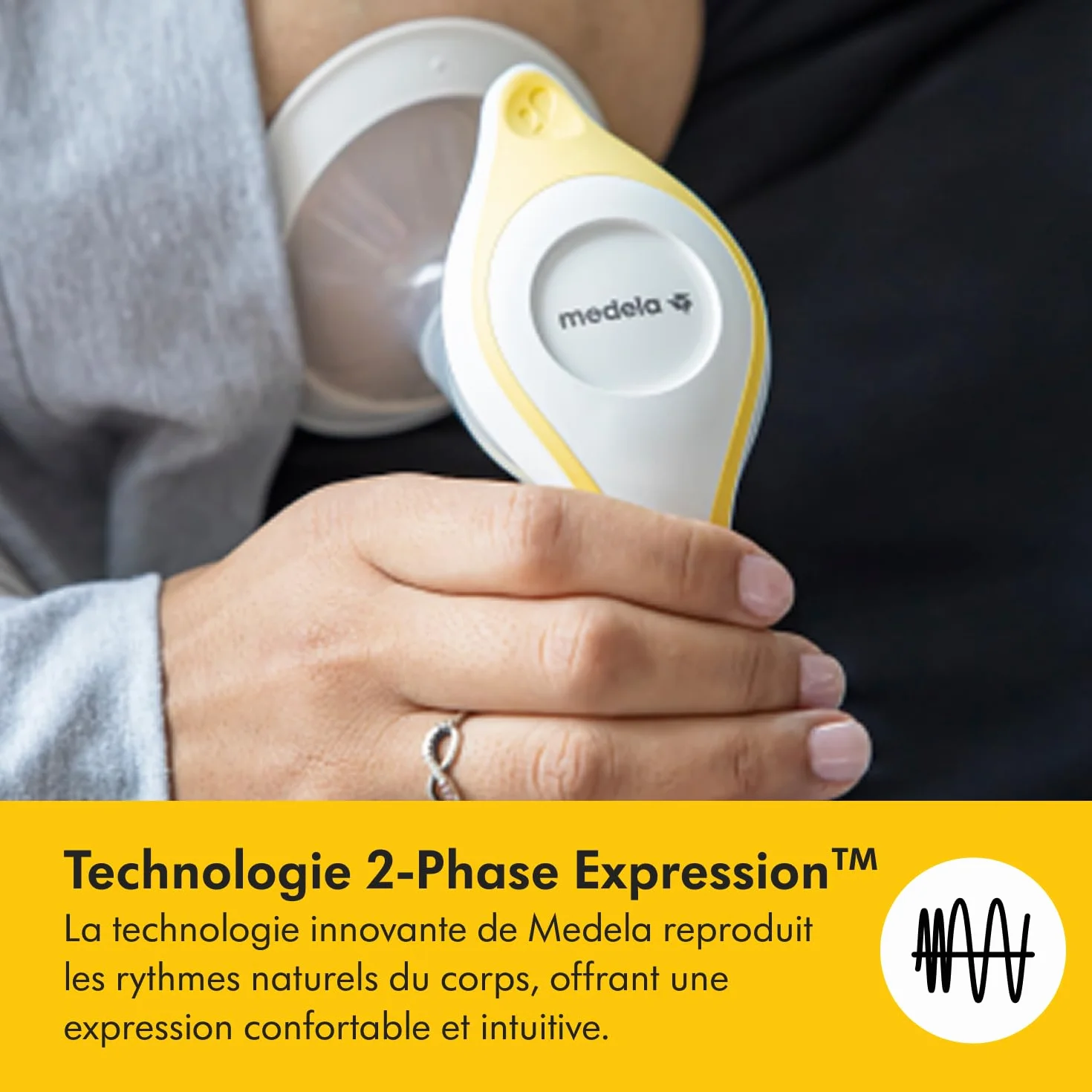 Medela tire-lait manuel Harmony avec protections PersonaFit Flex et technologie 2-Phase Expression