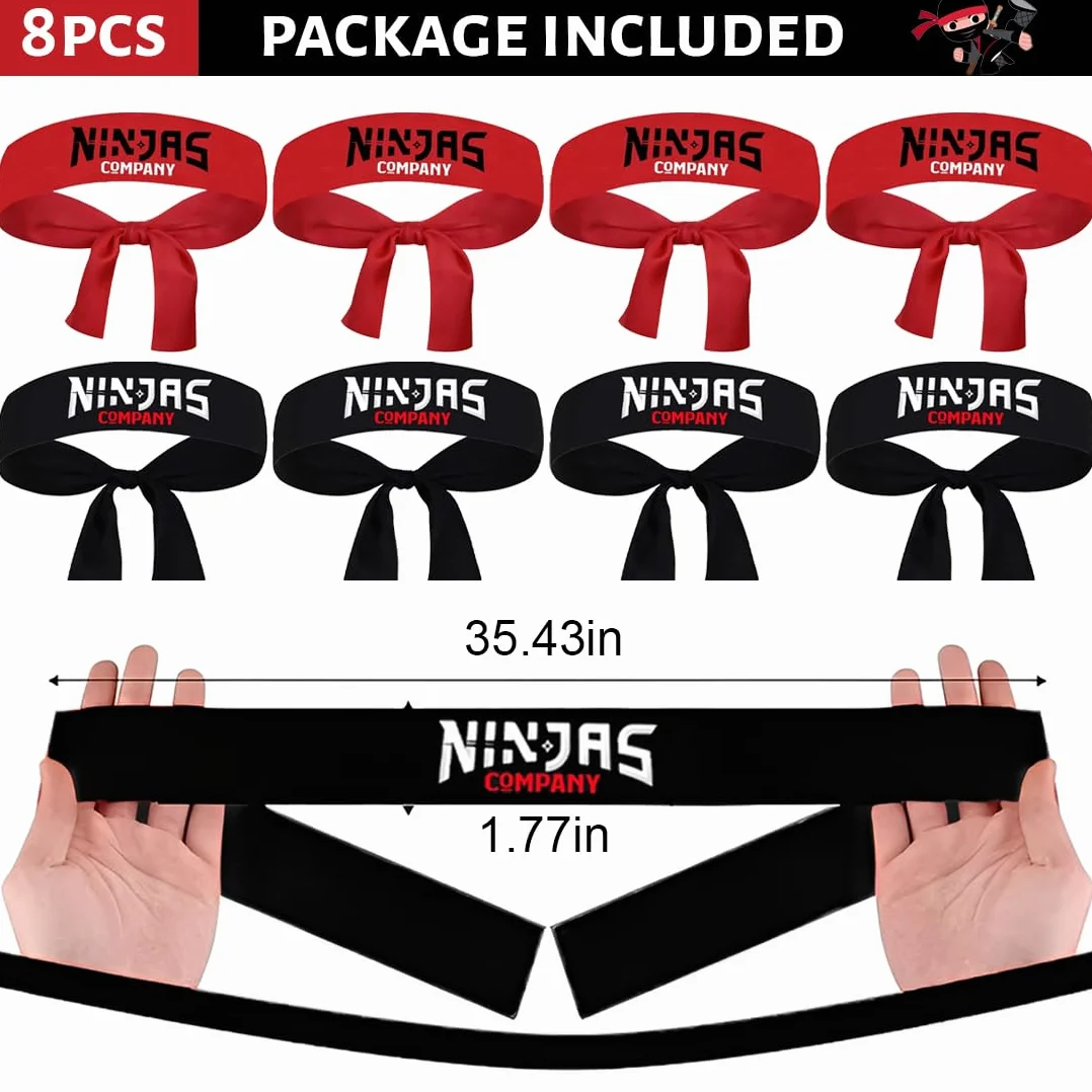 Bandeaux Ninja pour Fête d'Anniversaire Enfants, Décorations Thème Karaté