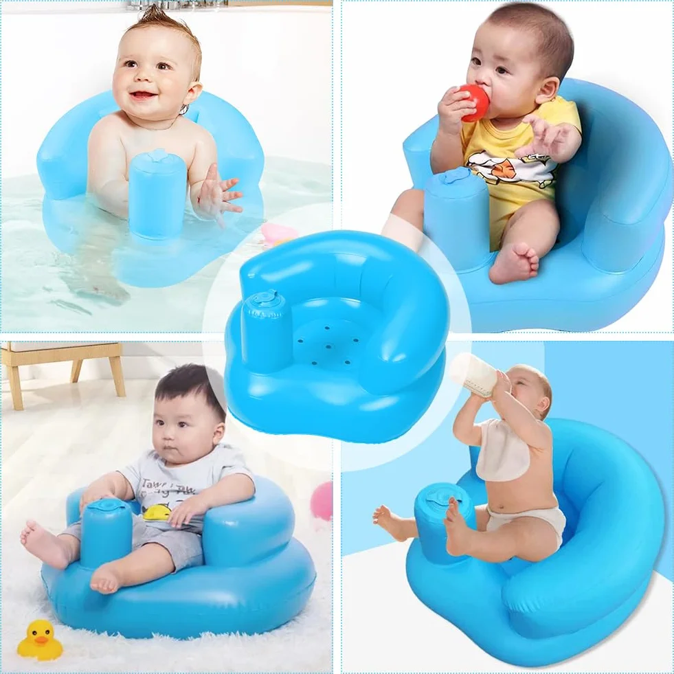 Siège de Bain Gonflable pour Bébé, Portable avec Housse Respirante