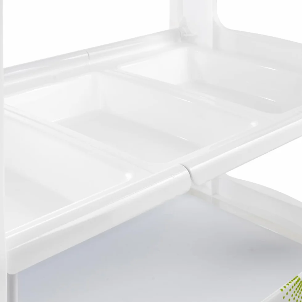 Table à Langer bébé Formula avec baignoire amovible, tuyau drainage, rangement et 4 roulettes