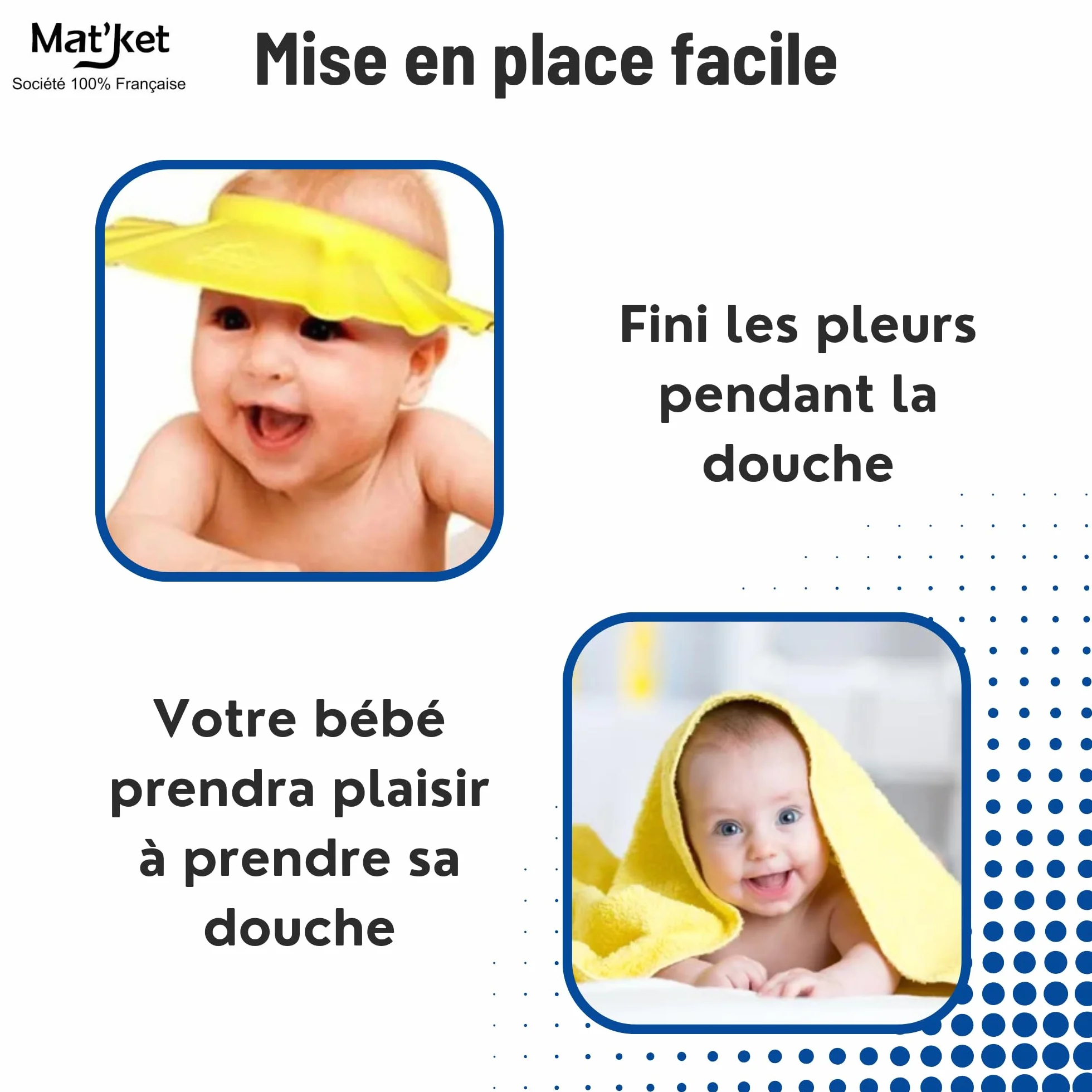 Casquette de Bain Enfant Bébé Visière Chapeau Shampoing Douche