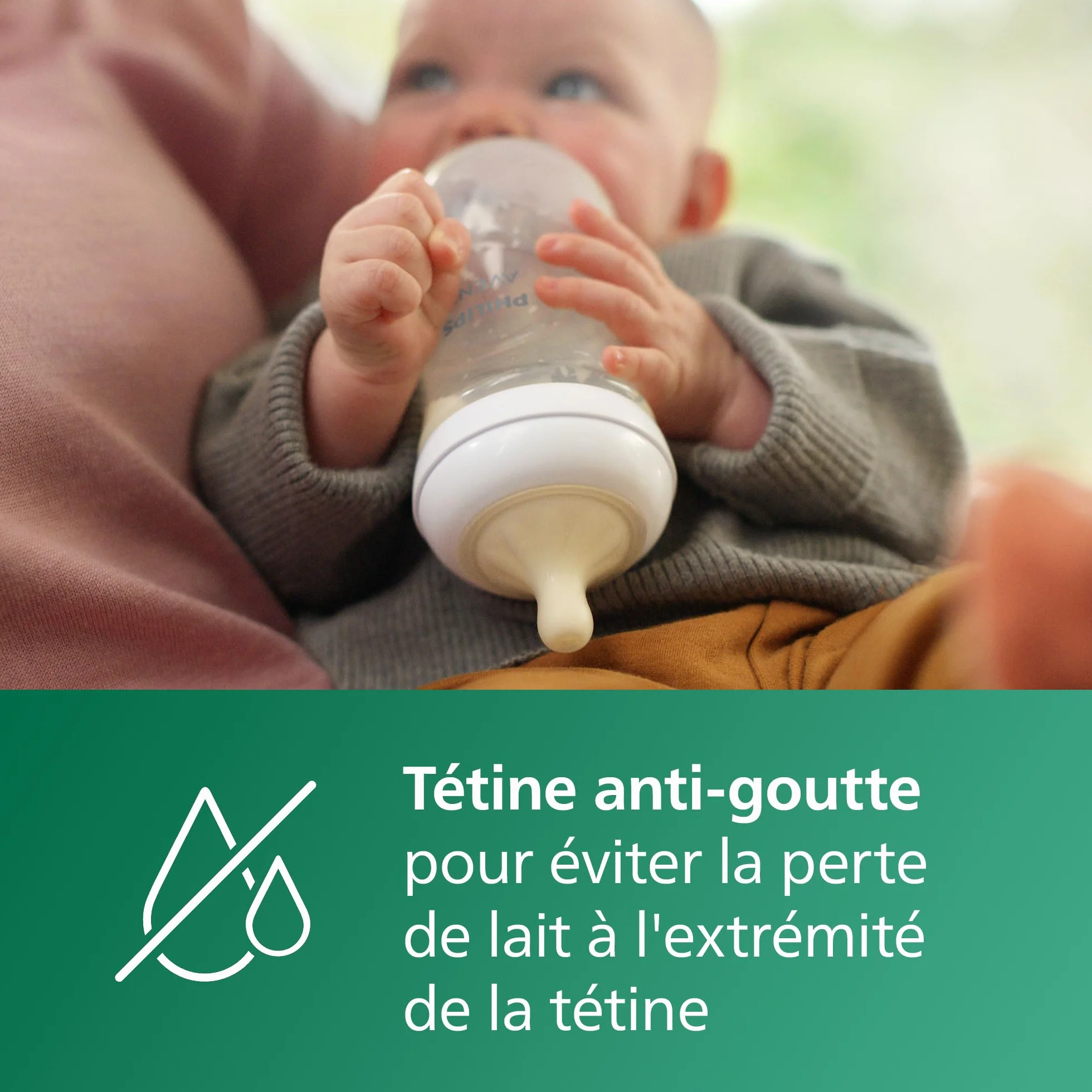 Philips Avent Natural Response Biberon en verre 125 ml tétine débit lent