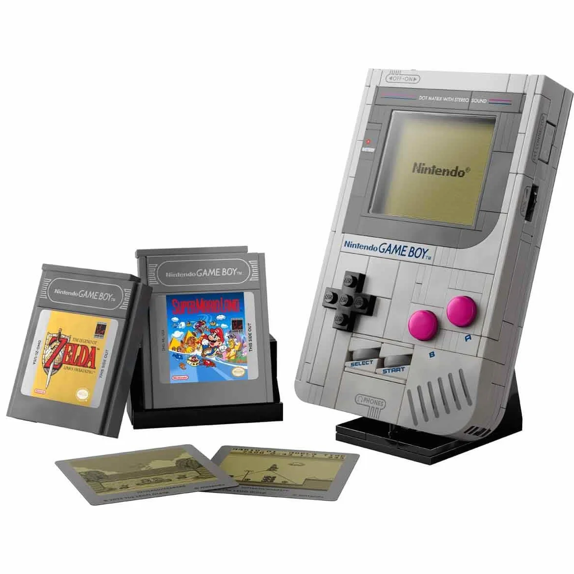 LEGO Super Mario Game Boy Set de Construction pour Adulte Maquette Nintendo 72046 avec 2 Cartouches Dont Zelda Support Inclus
