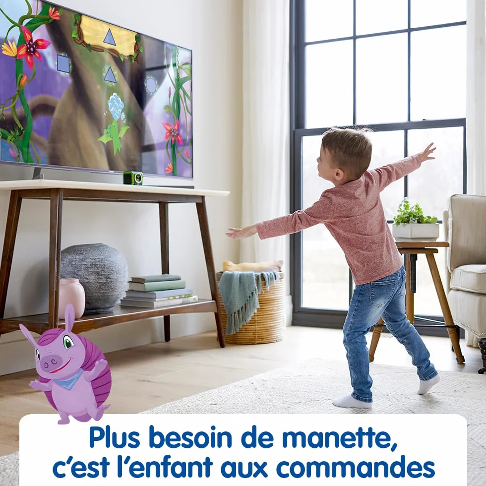 VTech LeapMOVE Console TV Éducative avec 25 Aventures et Jeux Éducatifs, Plug & Play USB-C/HDMI, Cadeau Enfant Dès 4 Ans