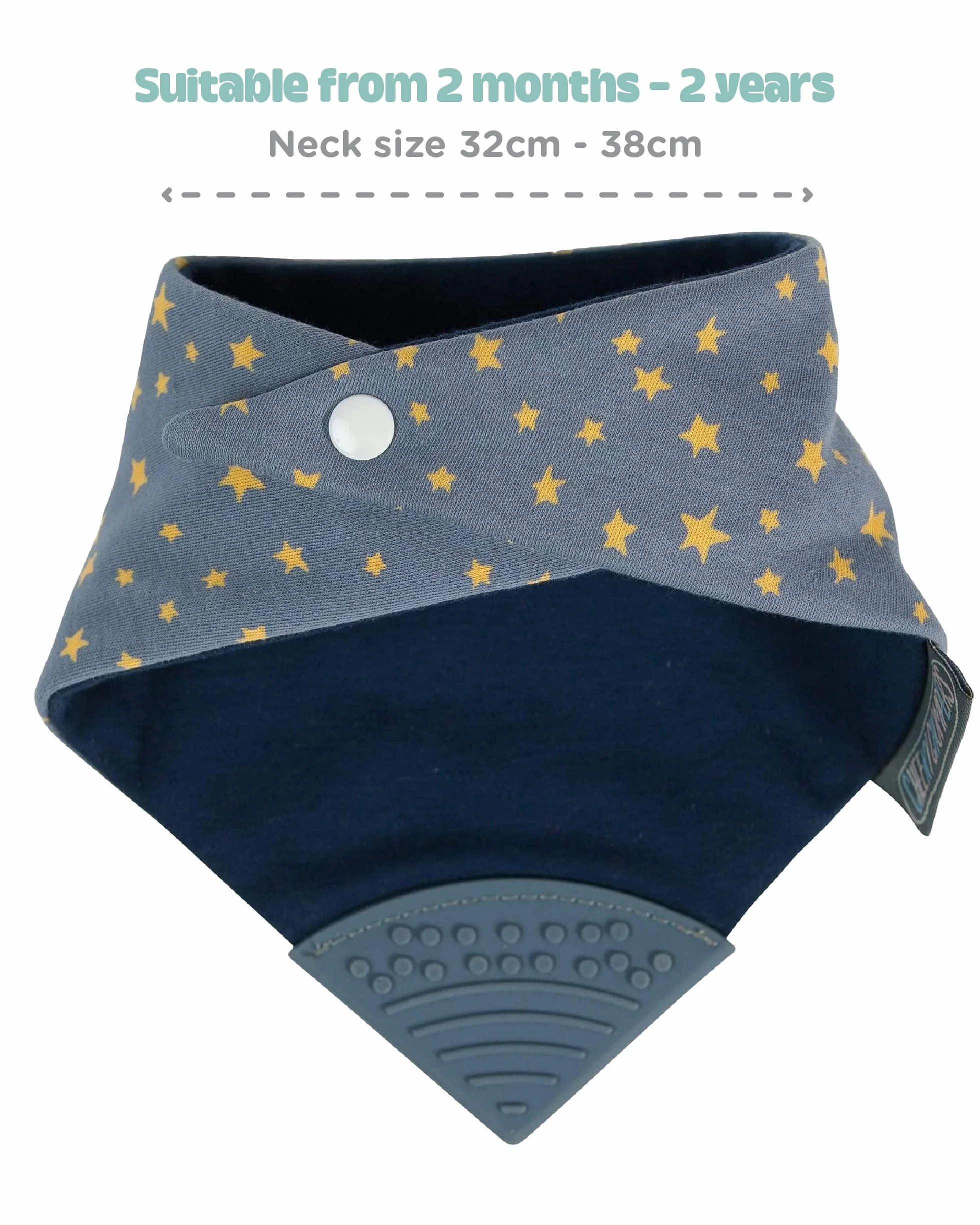 Cheeky Chompers Bavoirs de dentition pour bébés - Bavoir bandana avec anneau en silicone - Hygiénique et absorbant (fleur botanique)