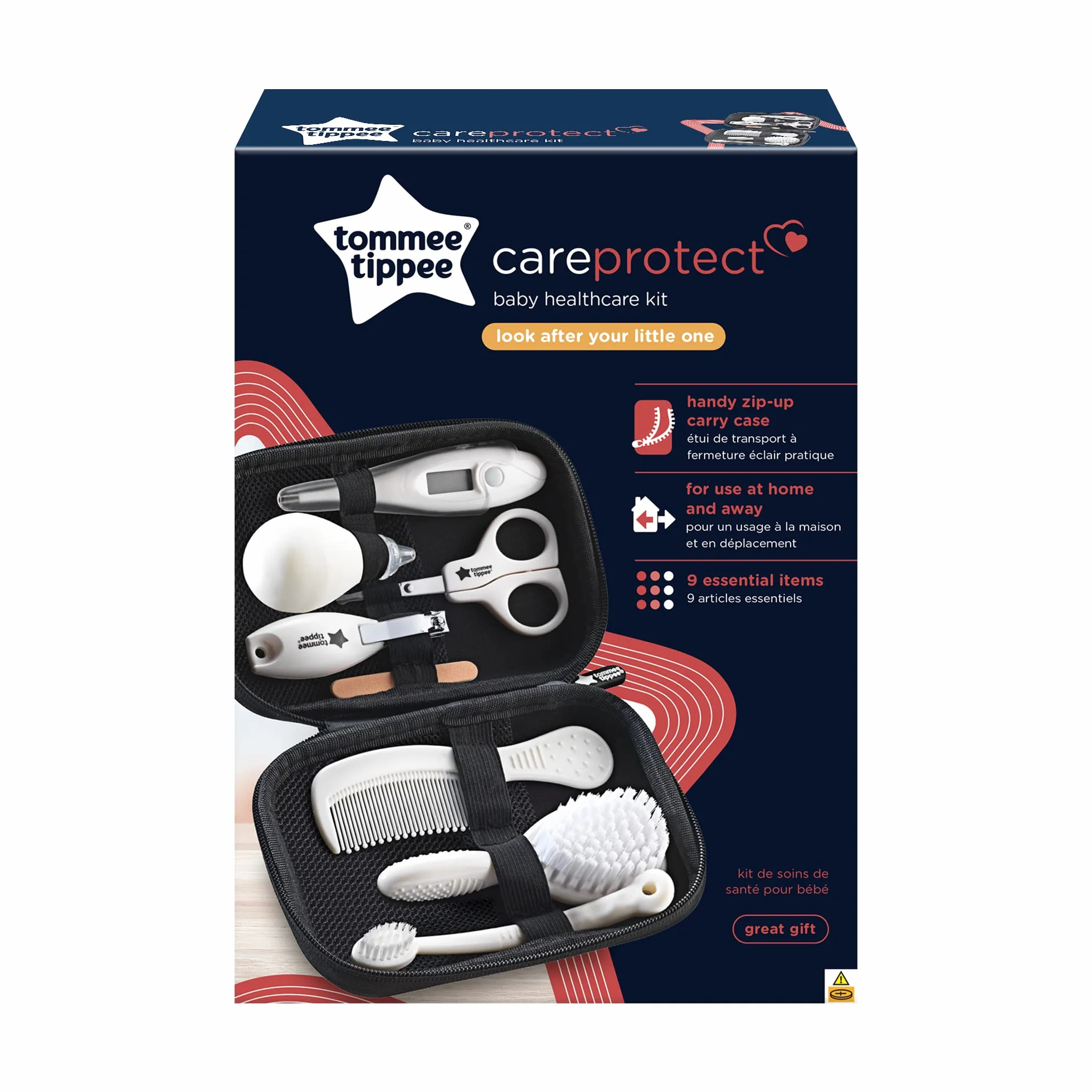 Tommee Tippee Kit de Soin Bébé, Trousse Complète et Transportable, Thermomètre et Ciseaux