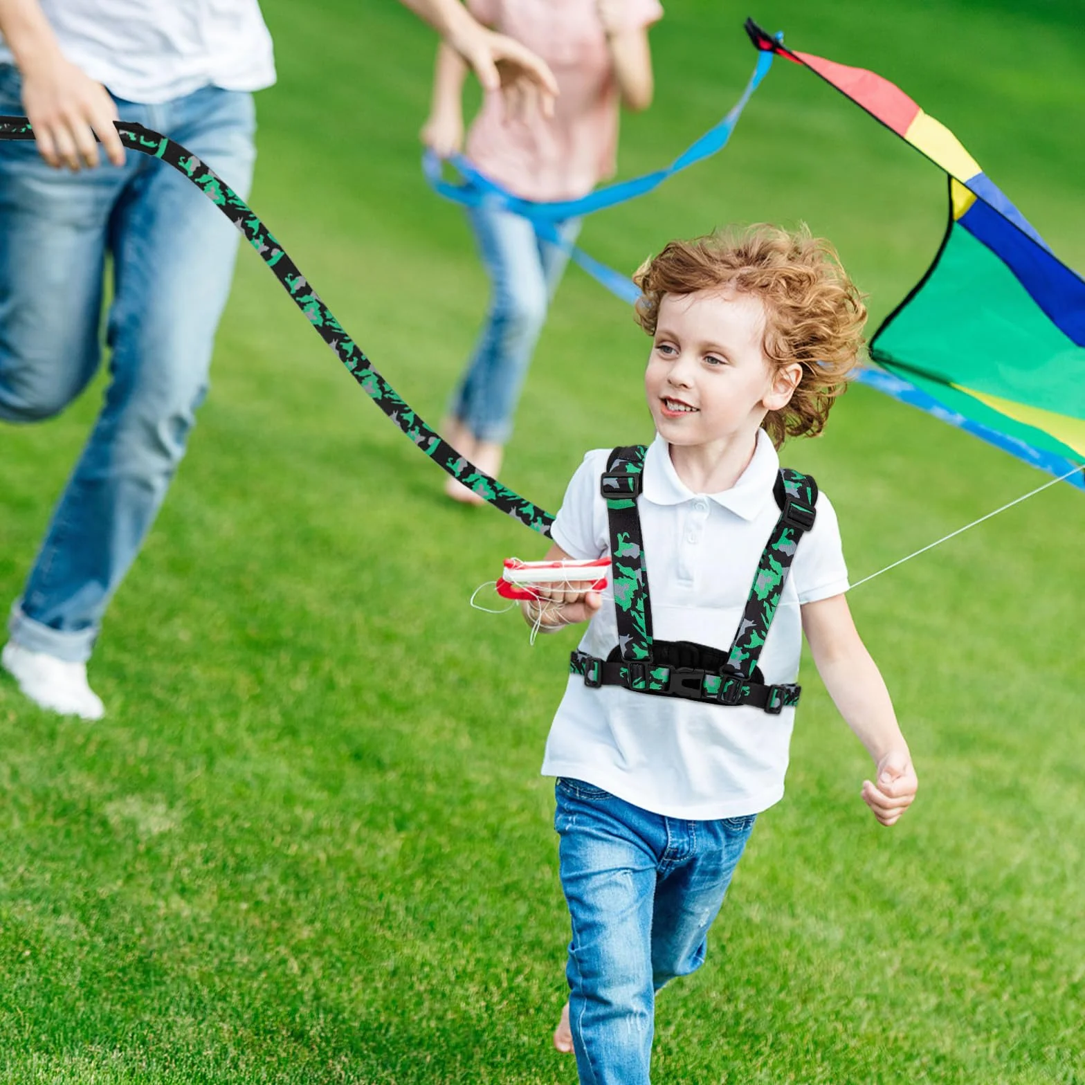 TAOPE Harnais de Marche et Rênes de Sécurité Enfant, Anti perdu Réglable pour Enfants - Vert