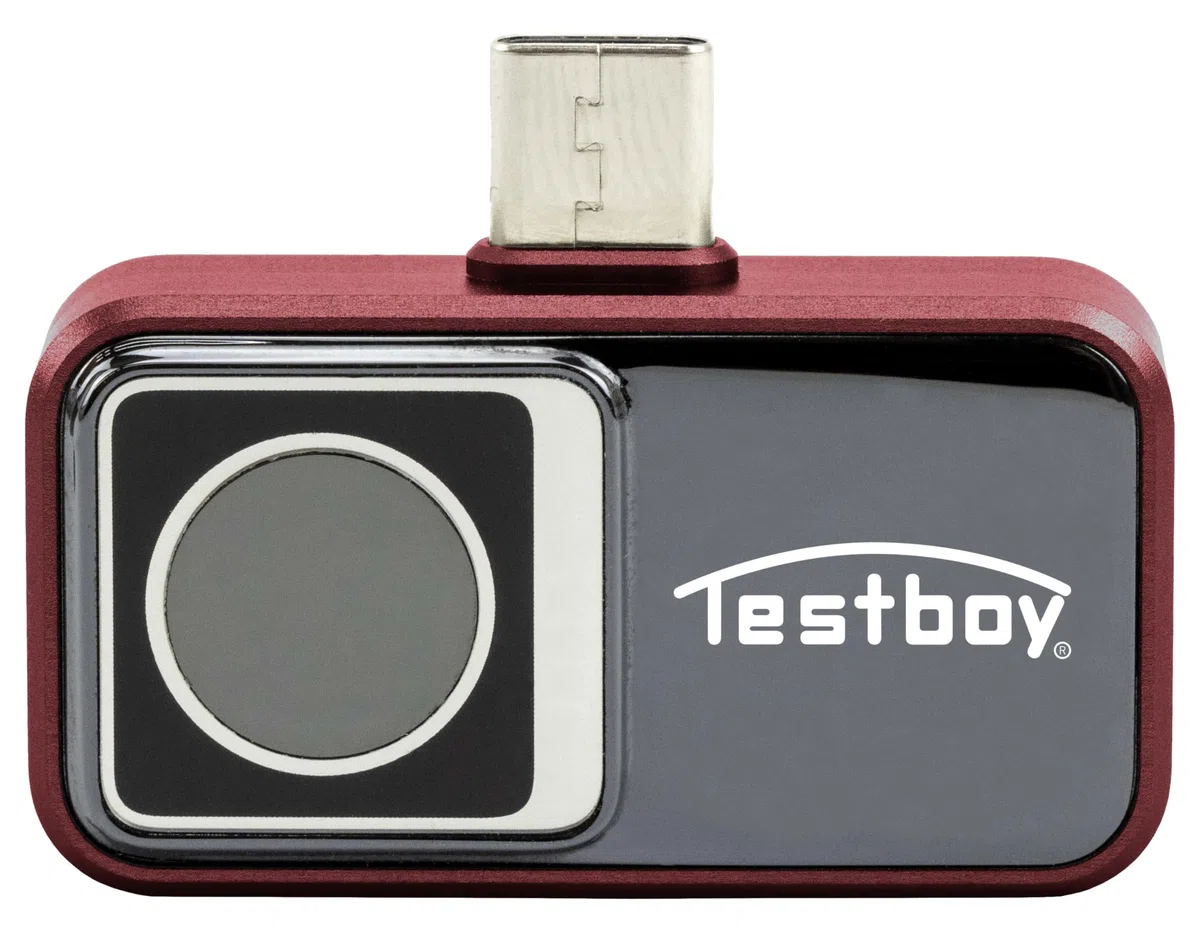 Caméra thermique Testboy TV 297 SMART pour smartphones, caméra thermique (caméra infrarouge pour appareils Android et iOS, plug & play, rapide et simple, haute précision)