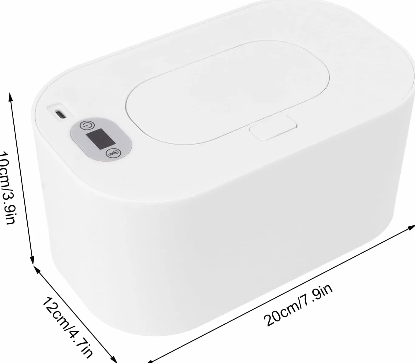 Chauffe-lingettes pour bébé, température constante, chauffage portable réglable (blanc)