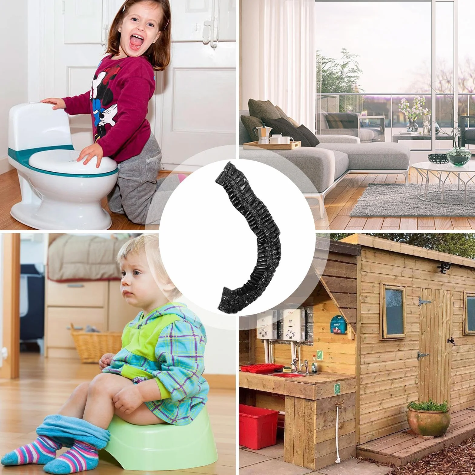 Sacs de toilette imperméables pour bébé - Lot de 100 - Extra larges et épais - Résistant aux odeurs - Rangement hygiénique