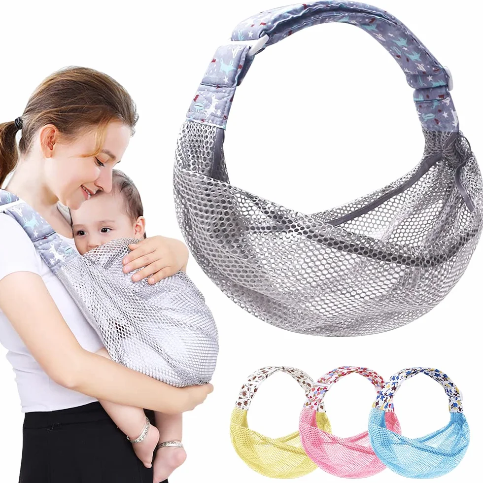 Écharpe de portage bébé respirante réglable en maille 3D séchage rapide été piscine