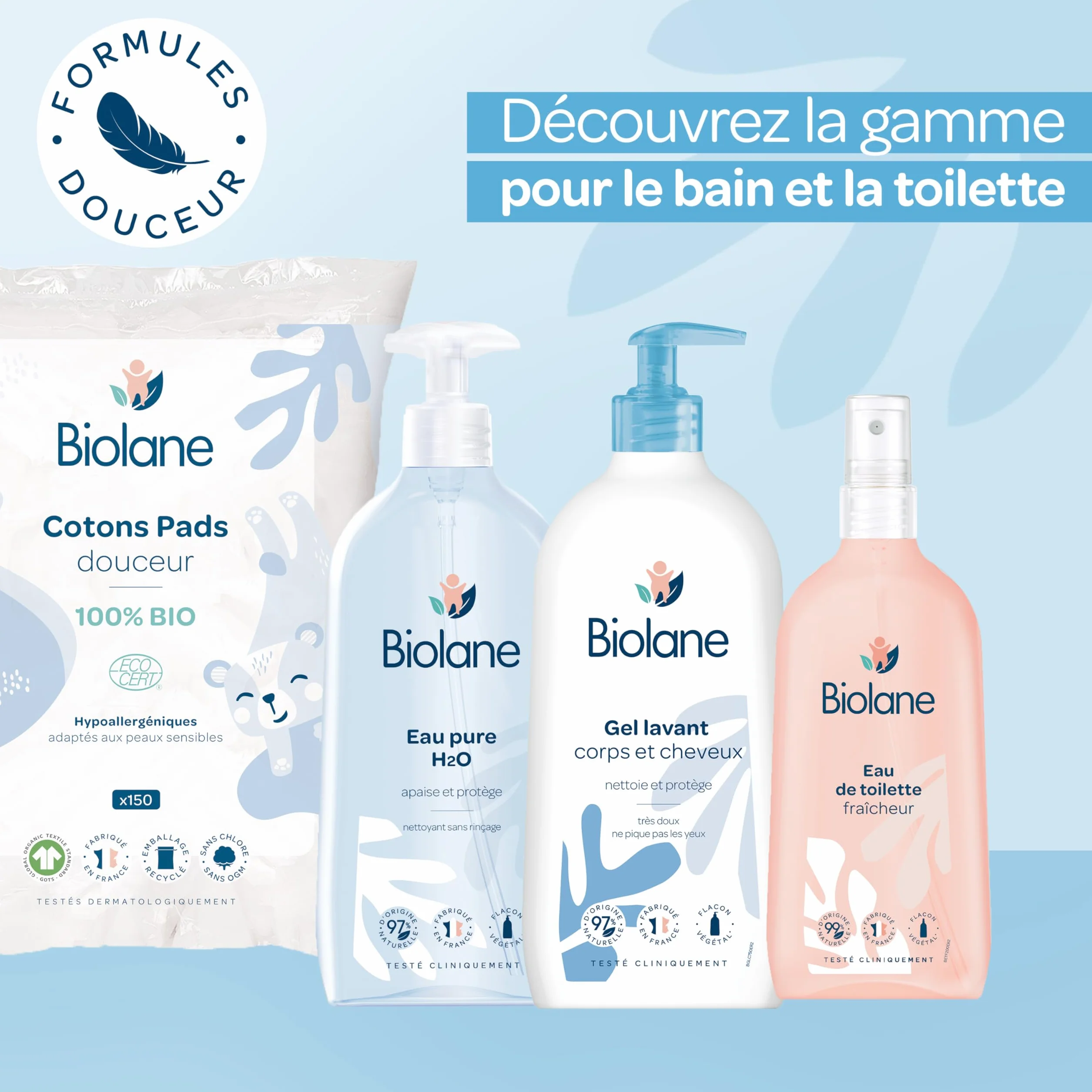 BIOLANE Crème Lavante Nourrissante Bébé Corps et Cheveux 750 ml Gel Douche Doux Peau Sensible