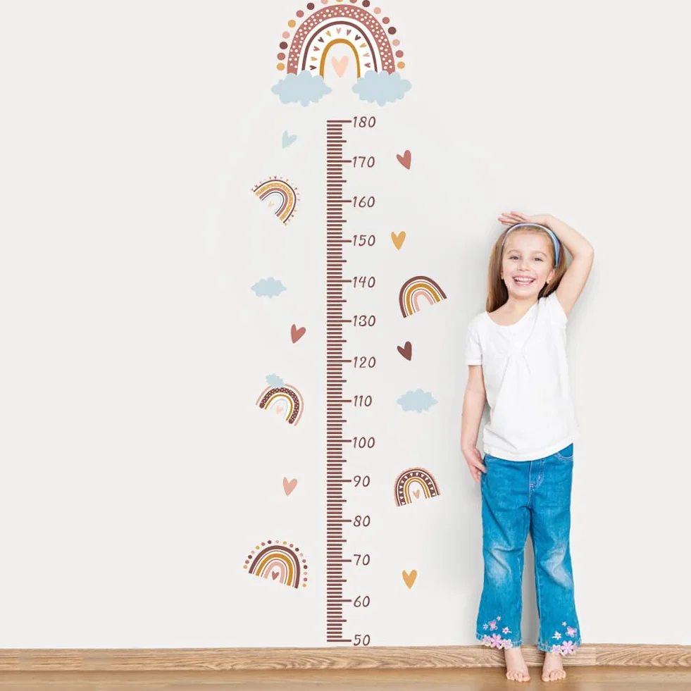 Autocollant Mural Enfant Règle Hauteur Murale Diagramme Croissance Bébé PVC 50-180 cm