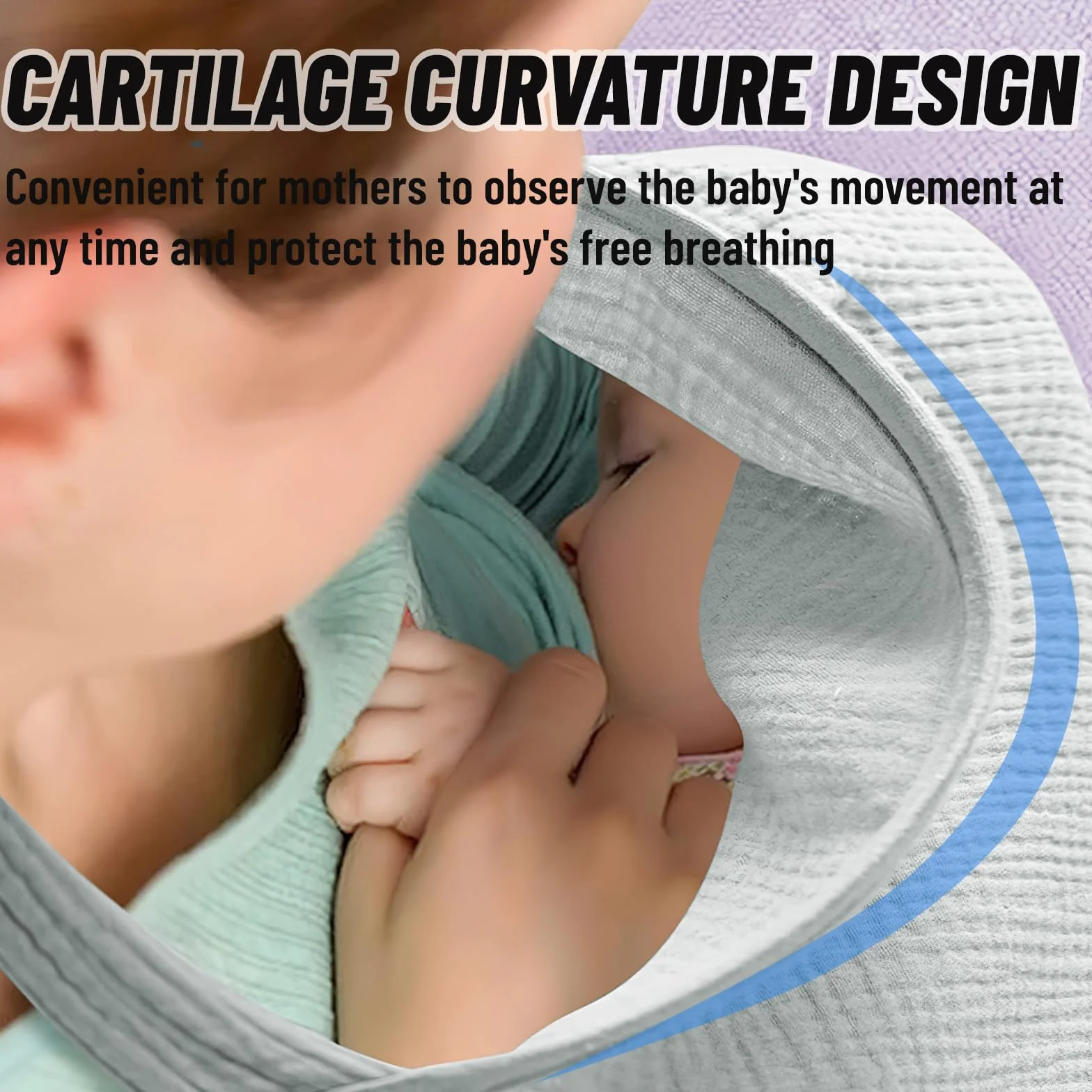 Cape Allaitement en Mousseline pour Bébé, Coque d'Intimité Totale