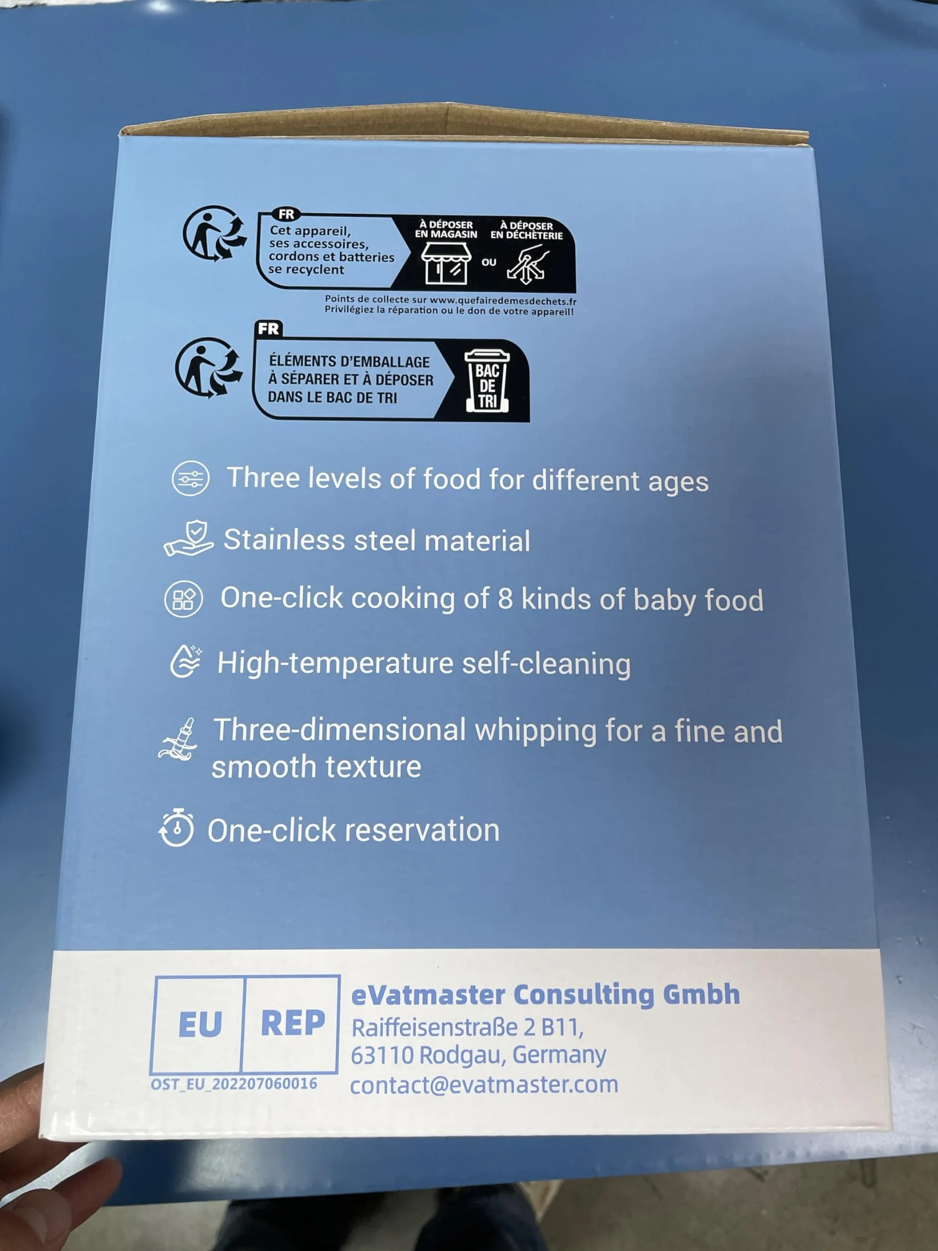 Bear NutriEase AllStage Robot Cuiseur Bébé Multifonctions 10 en 1 Acier Inoxydable, Cuiseur Vapeur Mixeur OneStep, Sans BPA