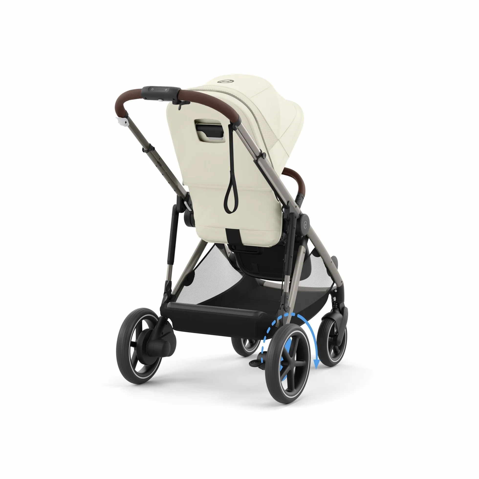 CYBEX Poussette Gold e-GAZELLE S, de la naissance à 4 ans, max. 22 kg, système tout-en-1 avec propulsion électrique, Beige coquillage