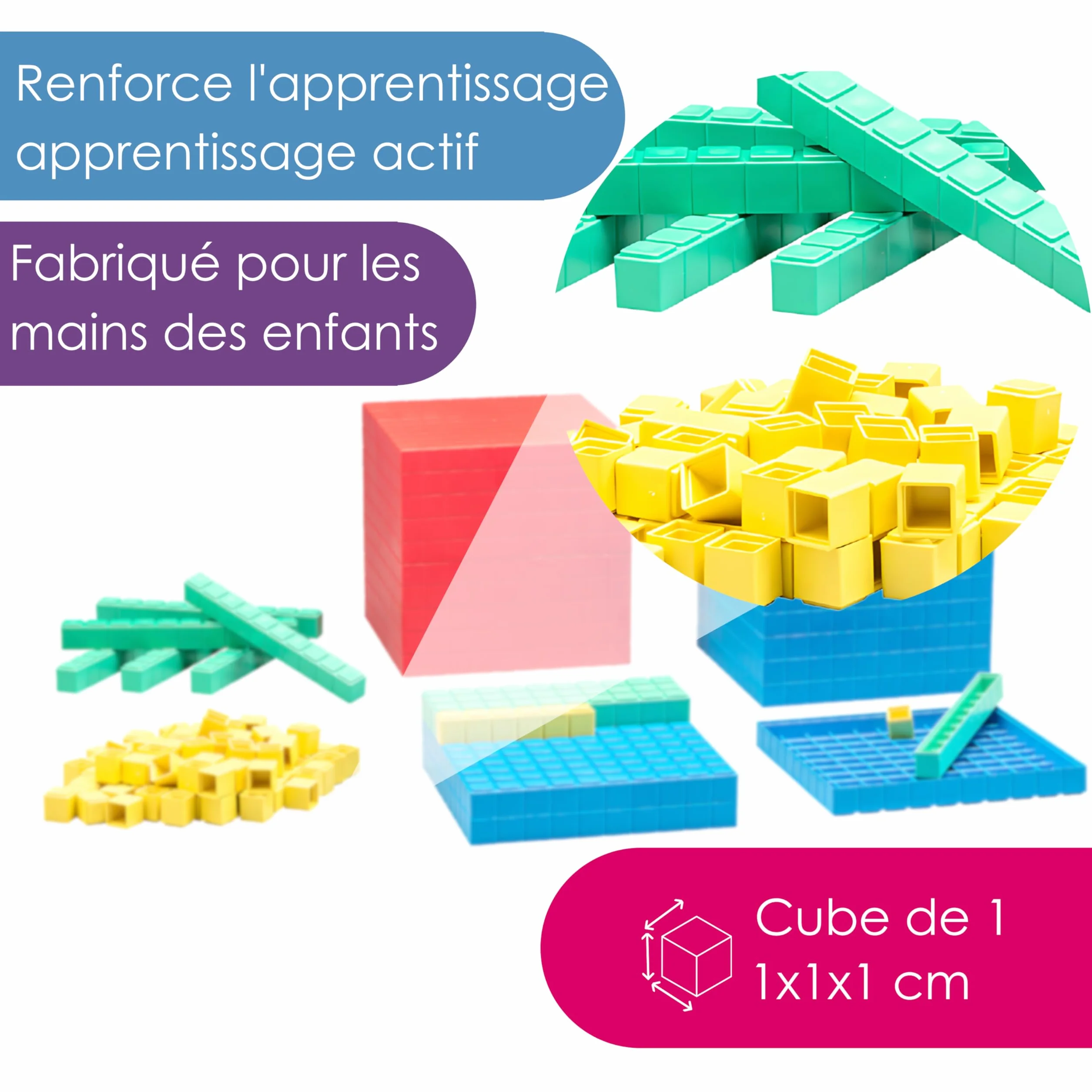 WISSNER Set de calcul décimal de base 121 pièces RE-Plastic