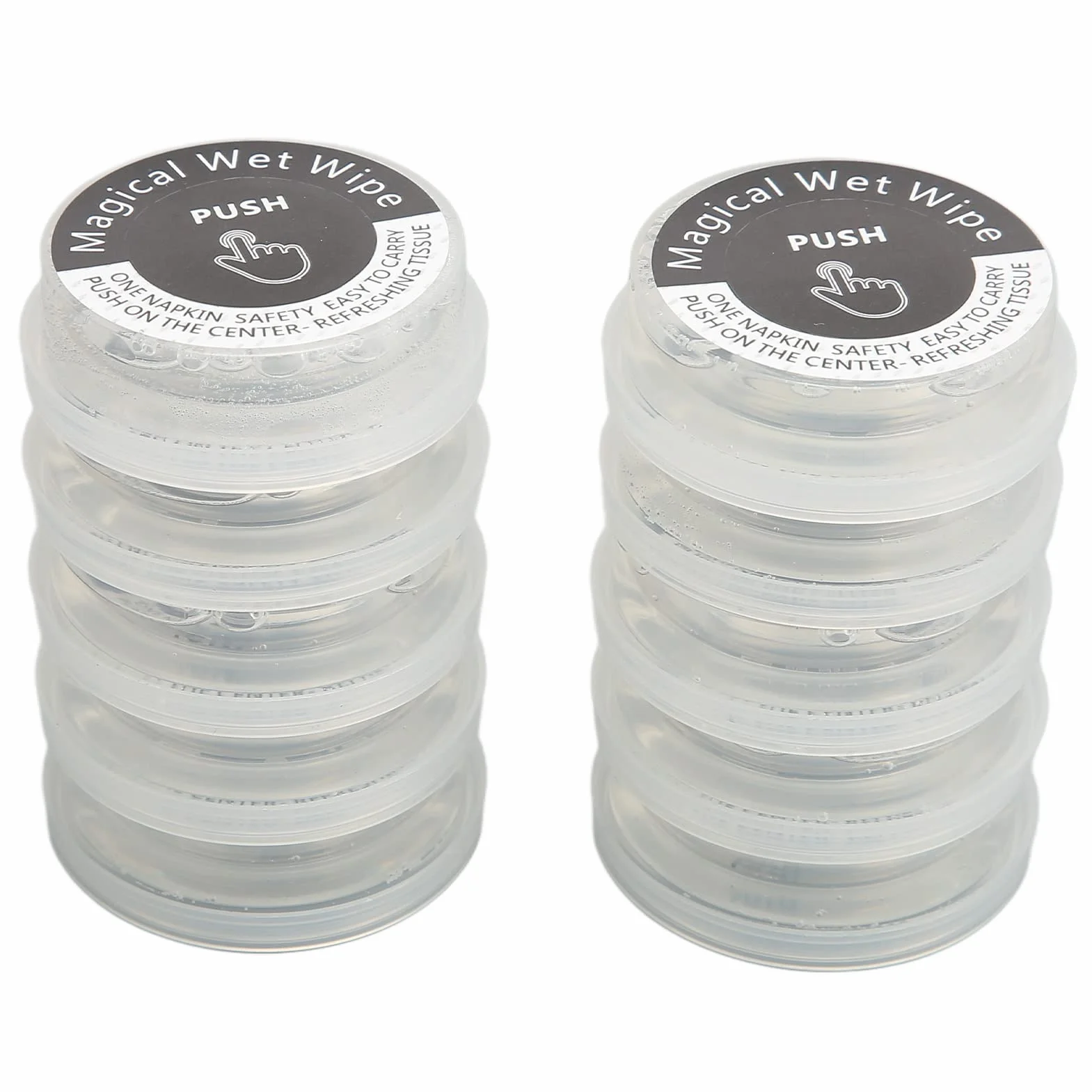 Lingettes pour les Mains Jetables, Mouchoirs Humides Compressés Individuels Portables 10pcs