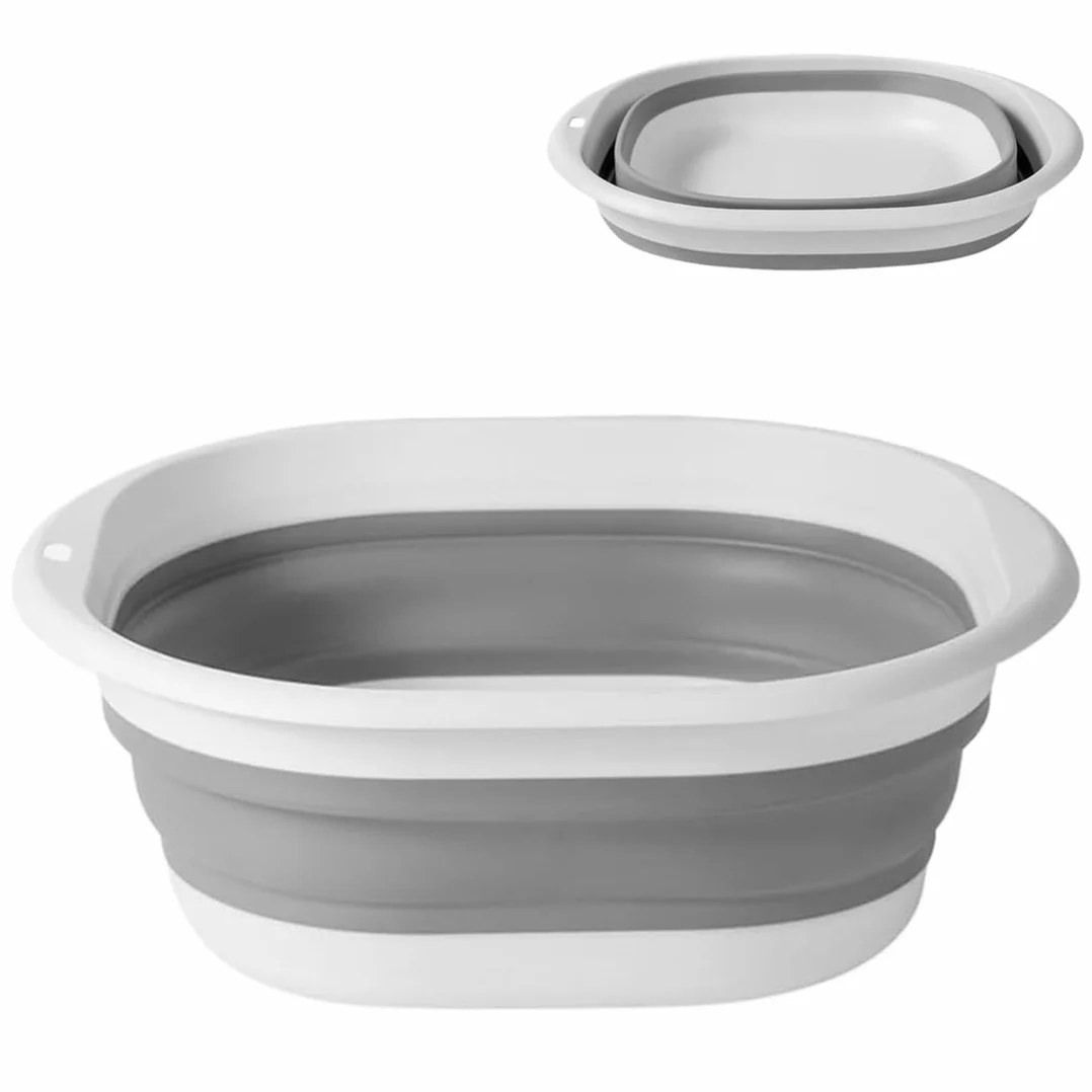 Bassine Pliable Silicone Sain Inodore 23x25cm pour Voyage Camping Cuisine