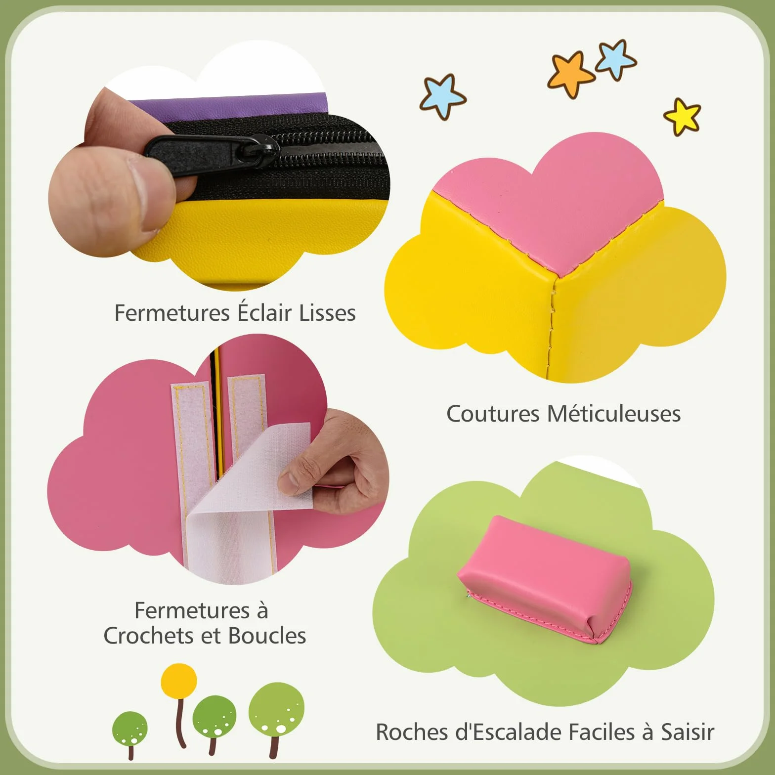 GOPLUS Parcours Motricité Bébé en Mousse EPE, Module Motricité Bébé Différentes Formes & Couleurs, Jouet Montessorri 1 Ans+