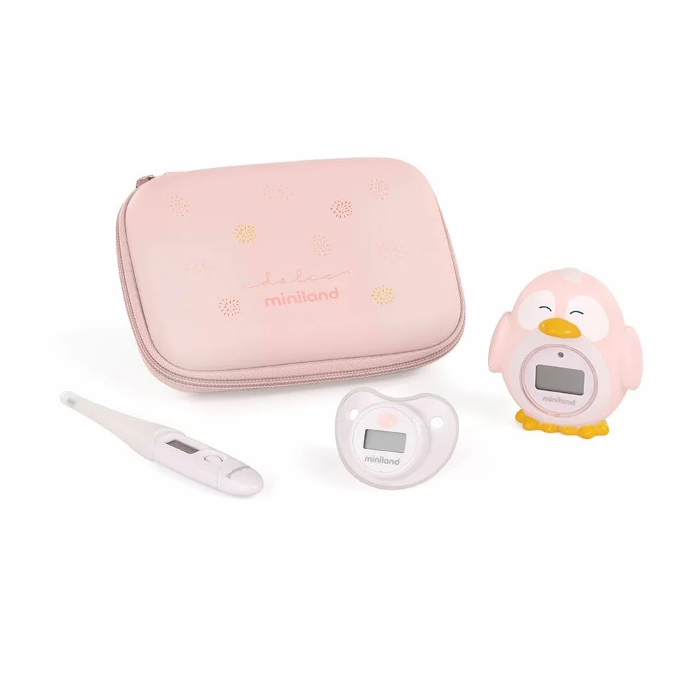 Miniland Thermokit Dolce Candy - Jeu de 3 thermomètres bébé dans trousse pratique