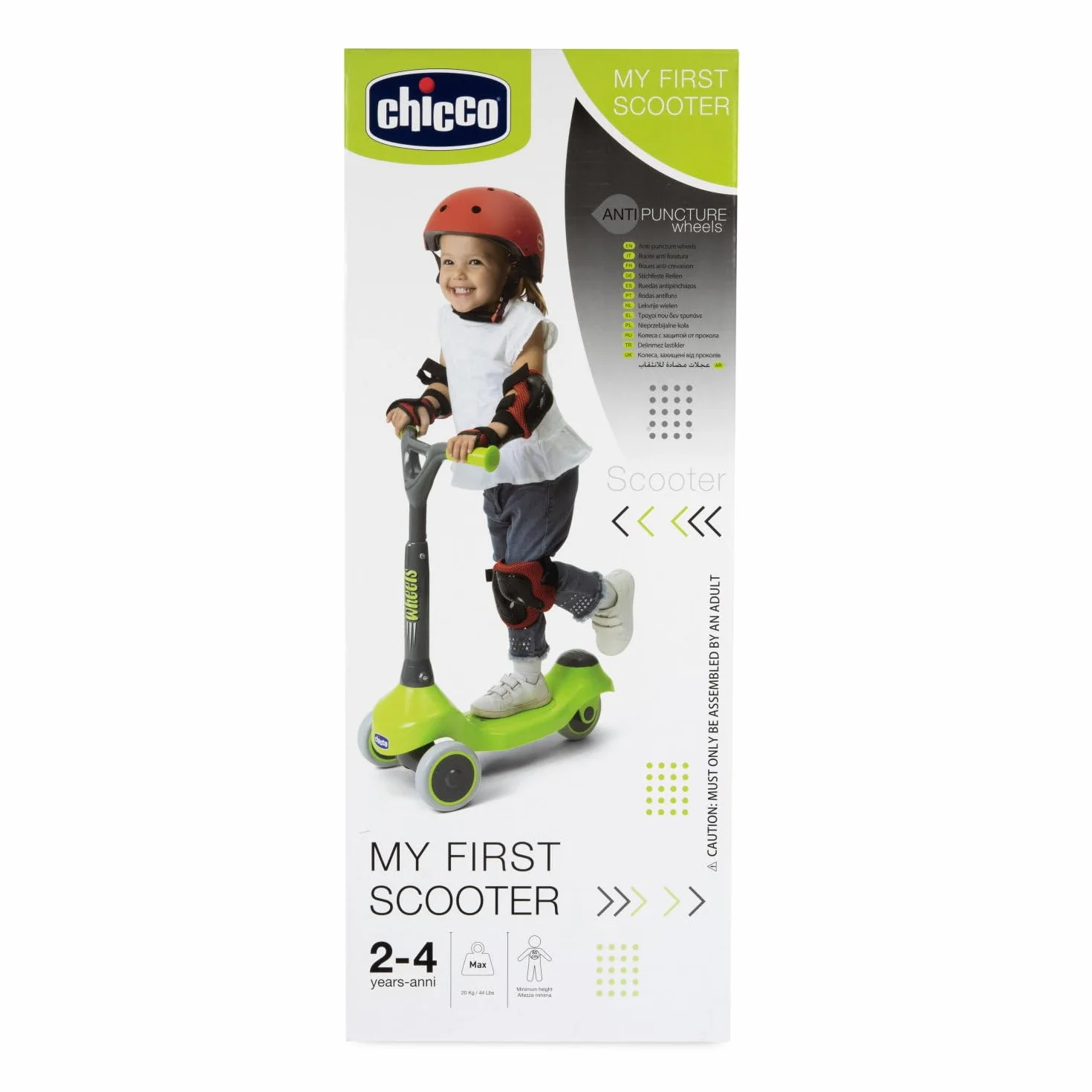 Chicco Trottinette Enfants 3 Roues évolutive Antidérapante 2-4 Ans 20 kg